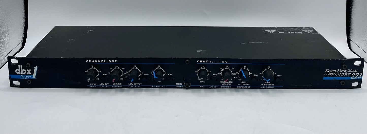 dbx 223 Stereo 2-Way / Mono 3-Way Crossover - Black