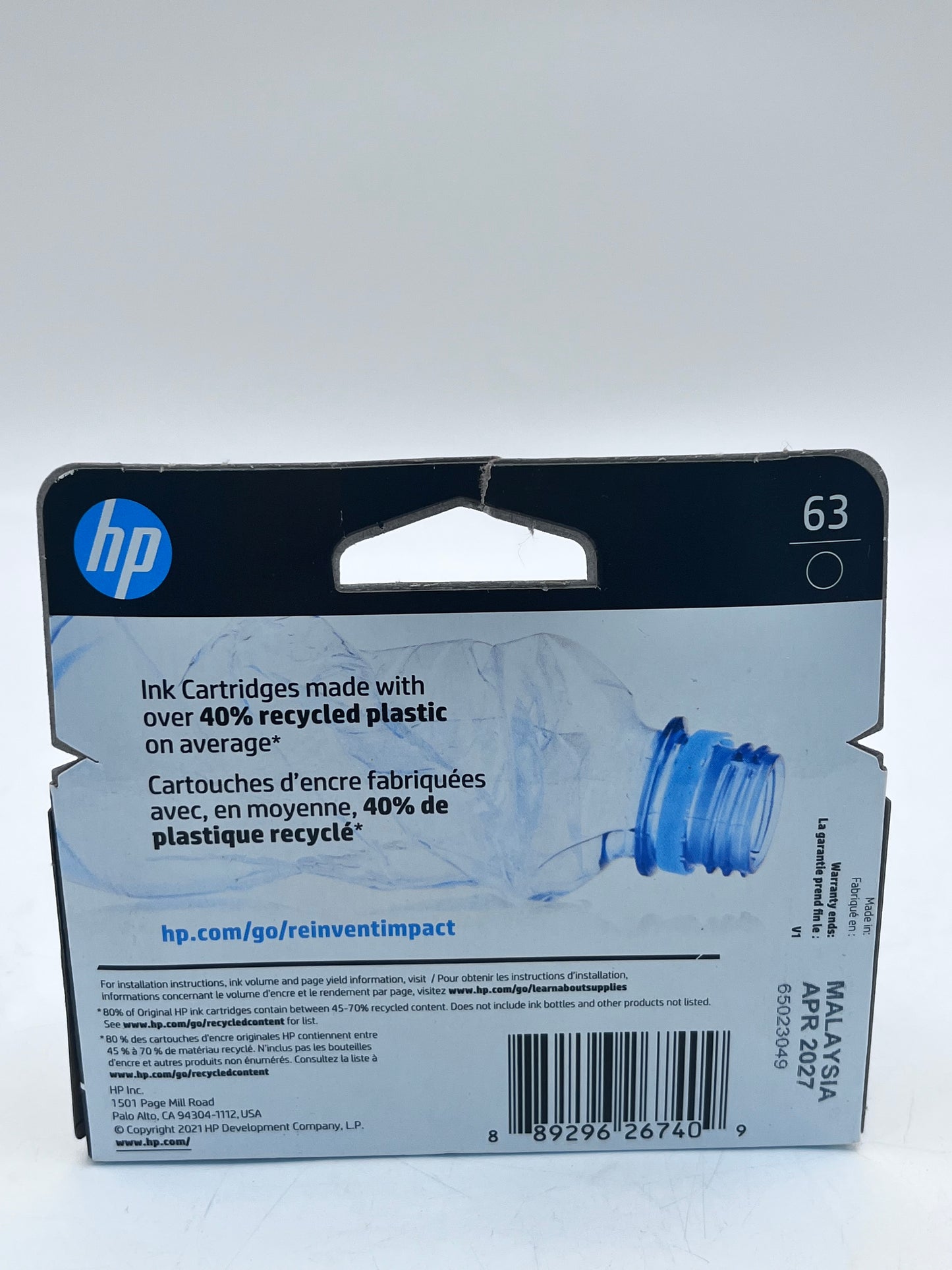 HP 63 Printer Ink Cartridge - Black