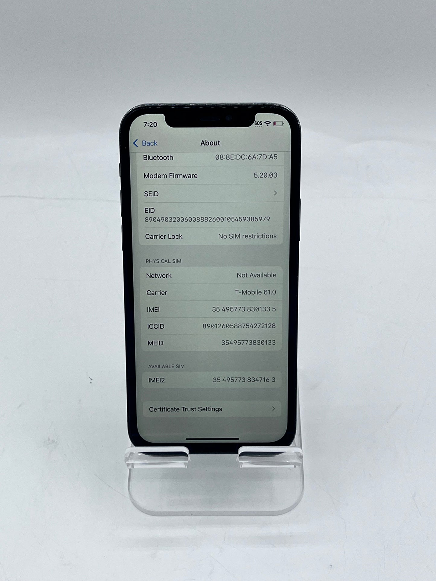 Unlocked Apple iPhone 12 Pro 6.1" 128GB NGK13LL/A A2341 Space Gray READ