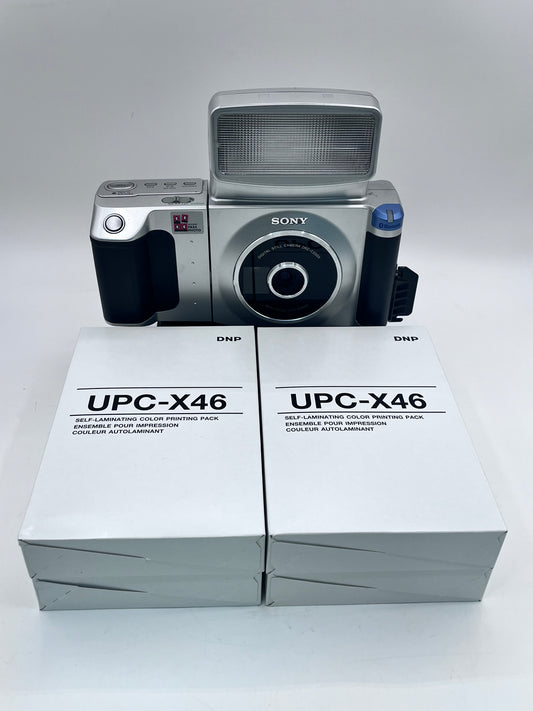 Sony DKC-C200X Instant Passport Photo Digital Camera with 4 Print Packs - Silver