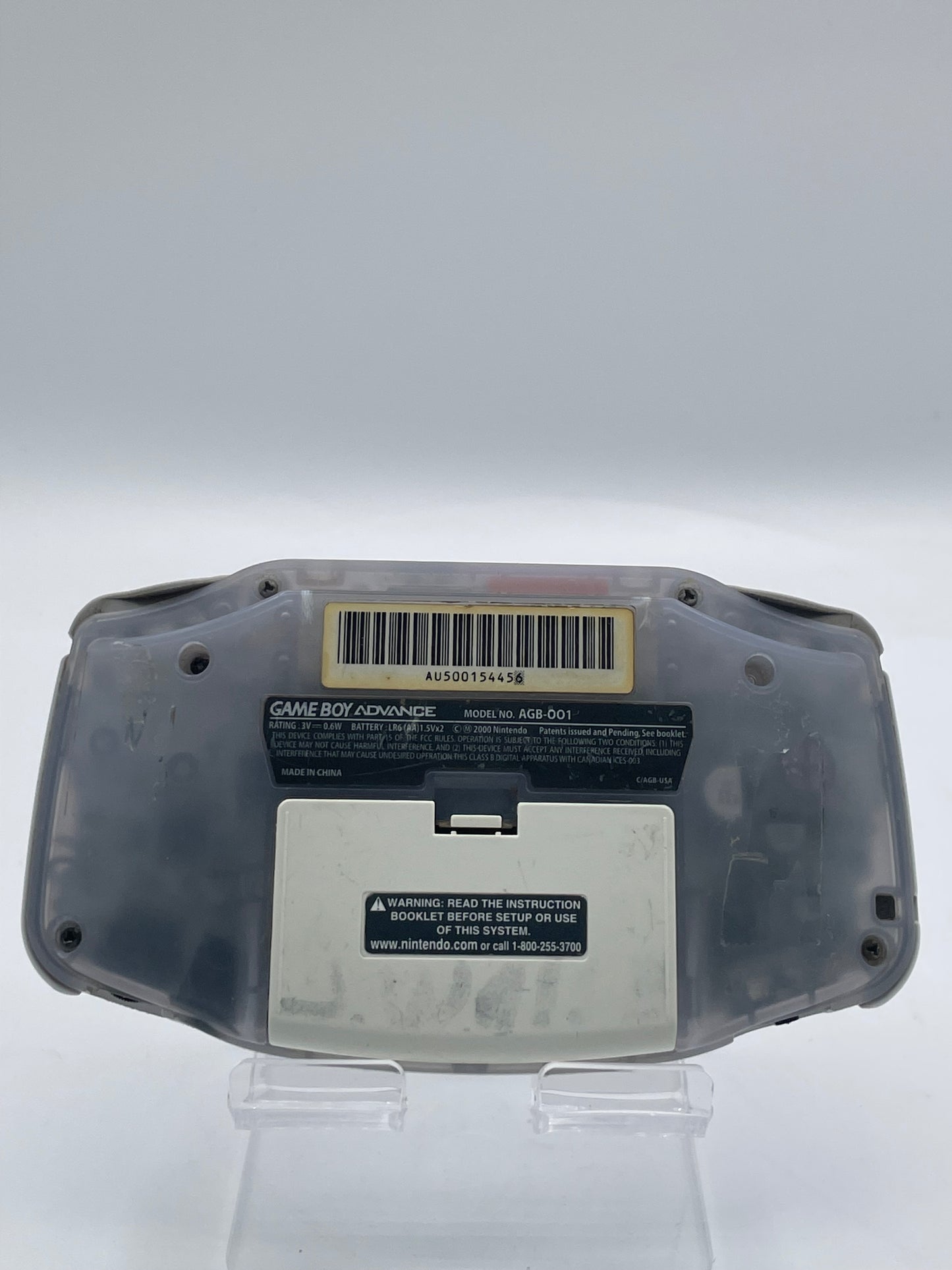 Nintendo Game Boy Advance Console System - Clear Glacier