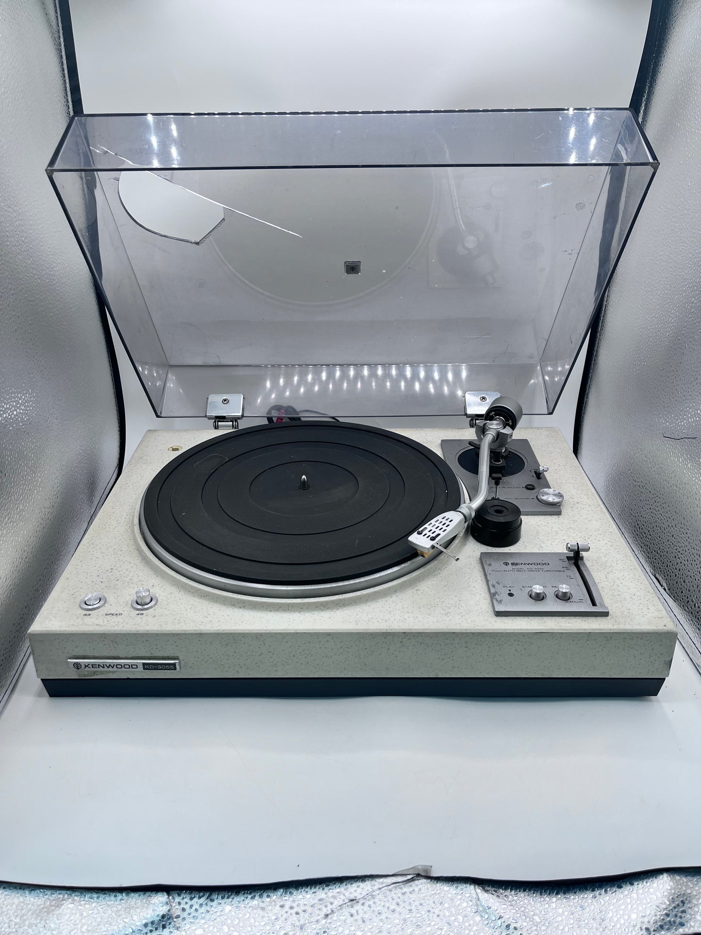 KENWOOD KD-3055 Turntable Tested Free Shipping READ