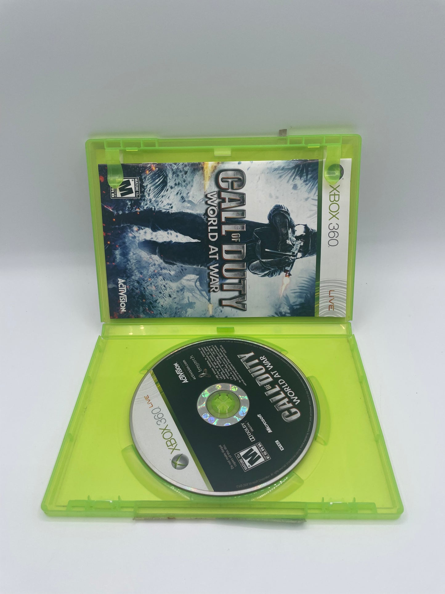Xbox 360 Call of Duty World at War Video Game - With Box & Manual