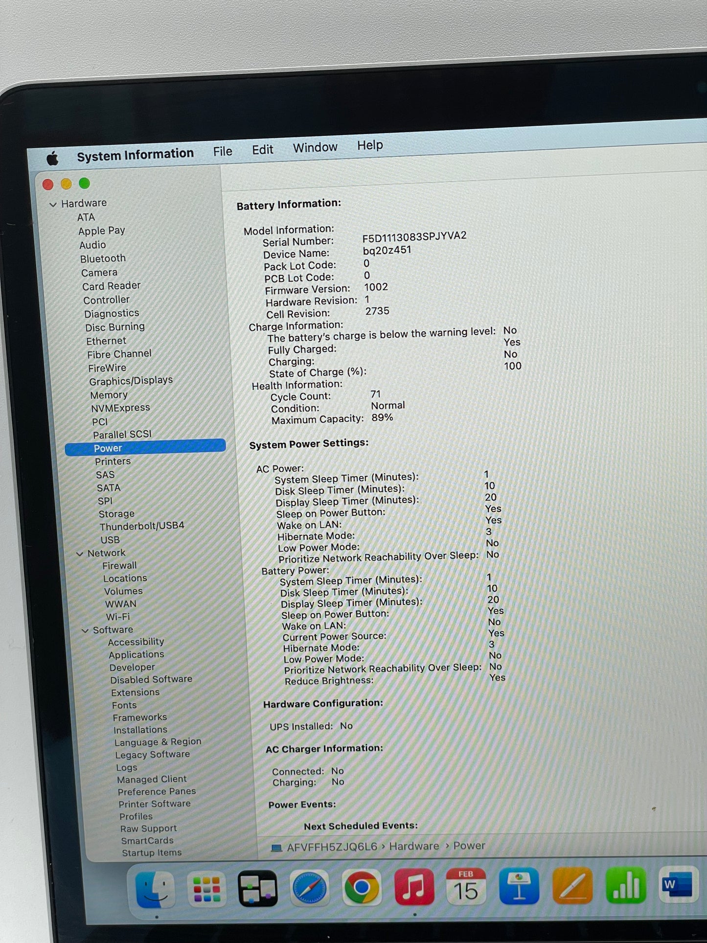 2020 Apple MacBook Air 13.3" M1 7C 8GB 128GB A2337 REMOTELY MANAGED 71 CC