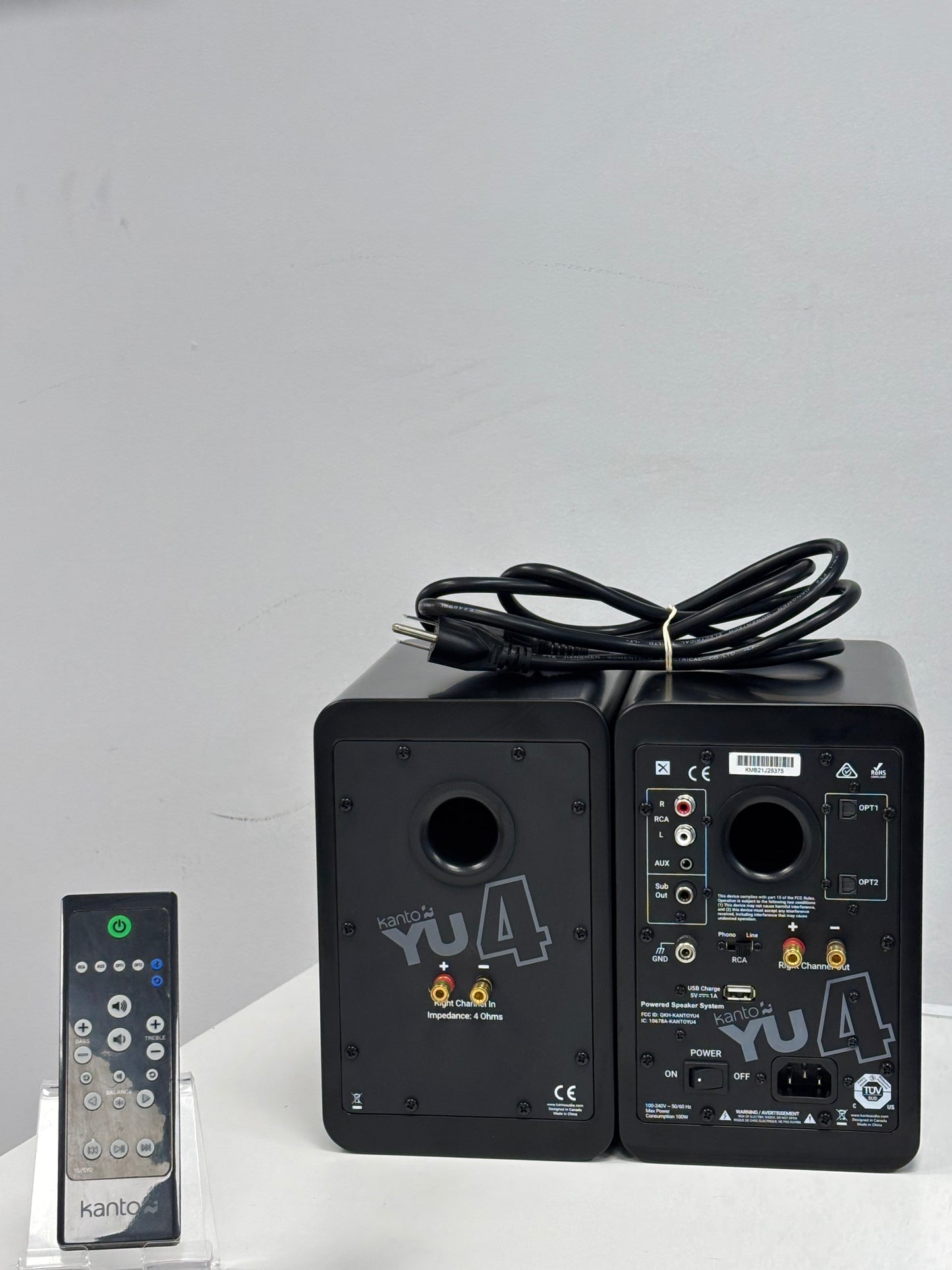 Kanto YU4 Powered Speakers With Bluetooth, Black