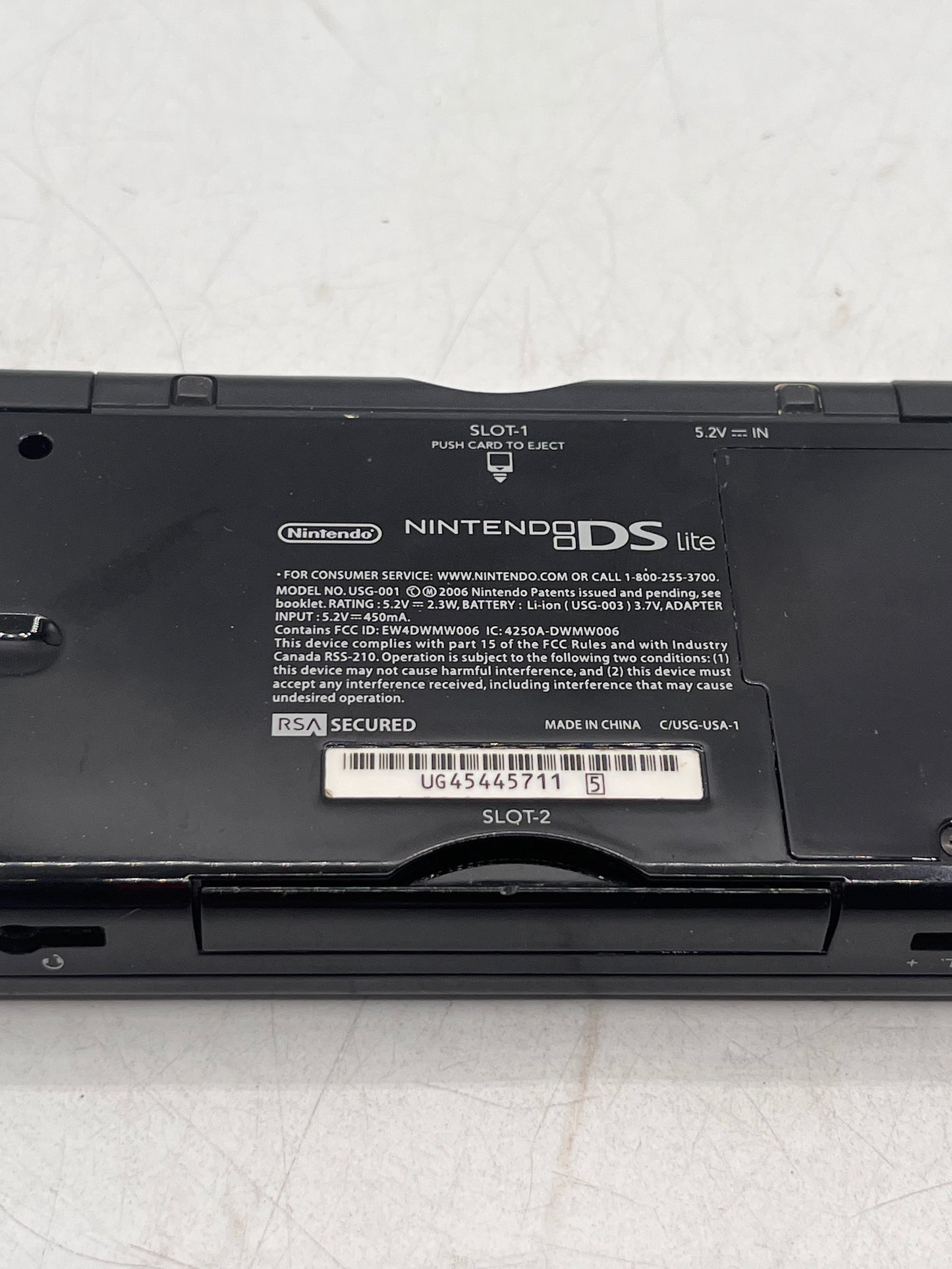 Nintendo DS Lite USG-001 Handheld Game Console 2006 Black