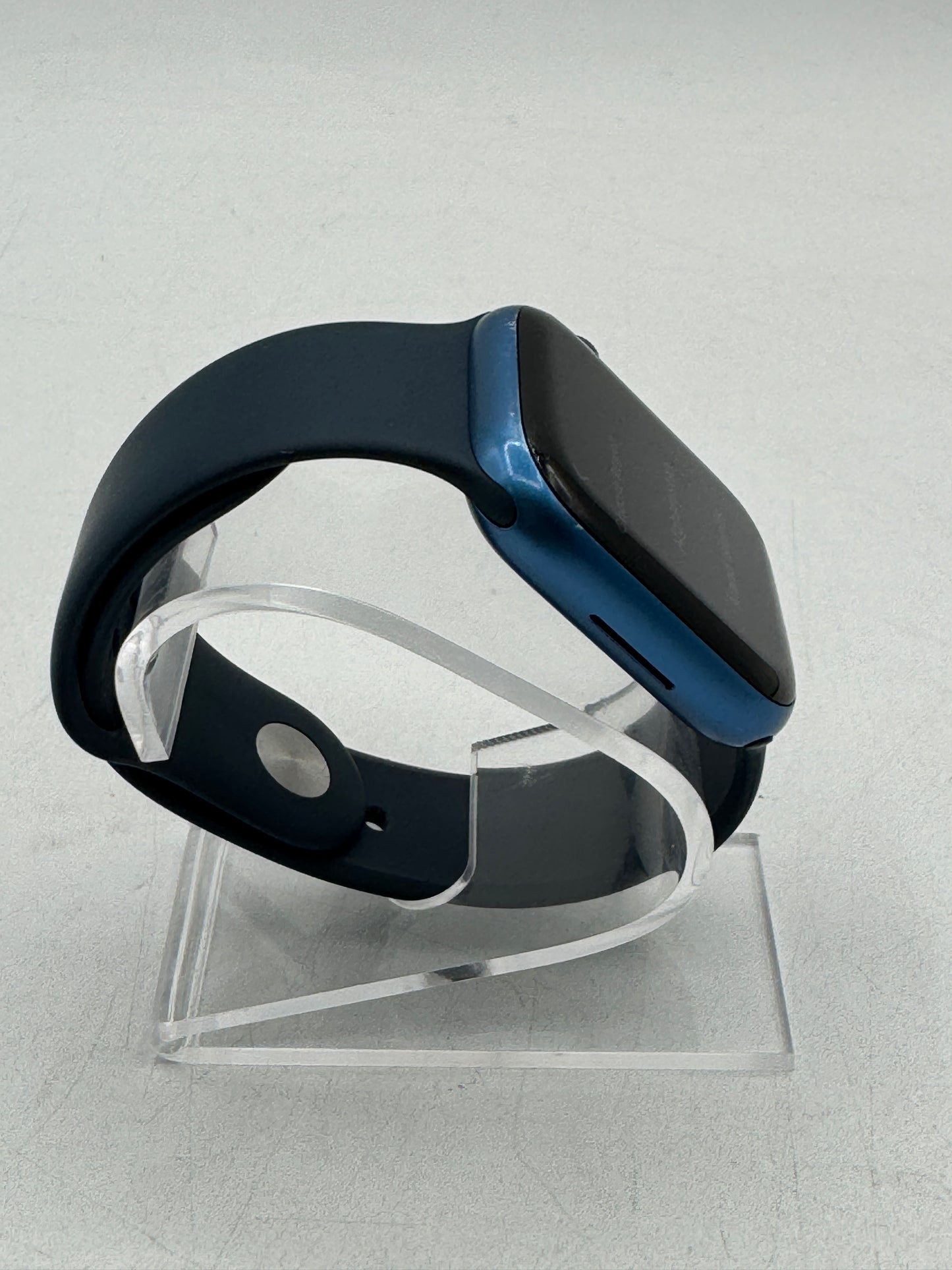 Unlocked Apple Watch Series 7 45MM A2476 Aluminum Blue w/ Charger Free Shipping