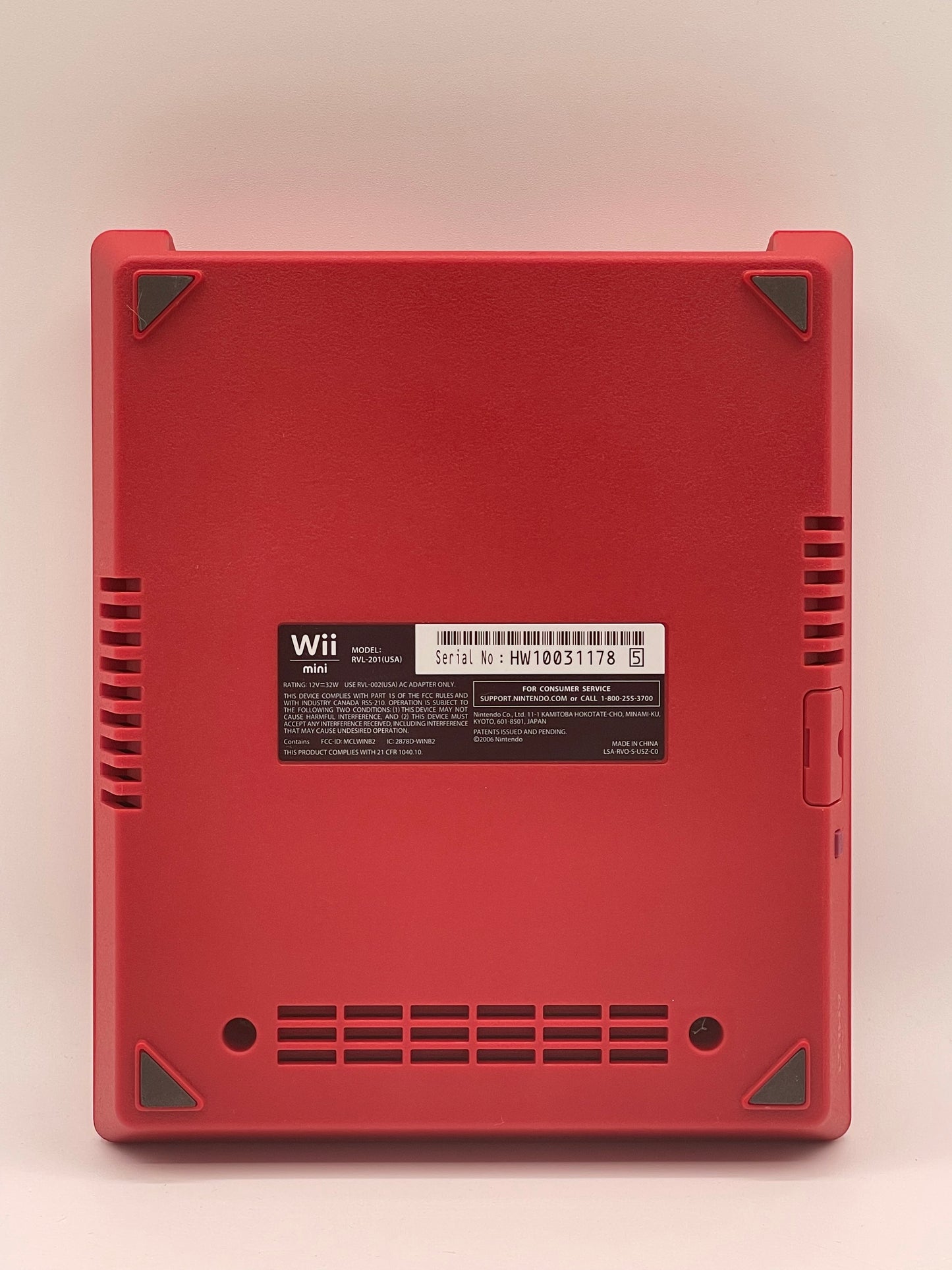 Nintendo Wii Mini - Red - New Open Box - Fully Functional with Accessories