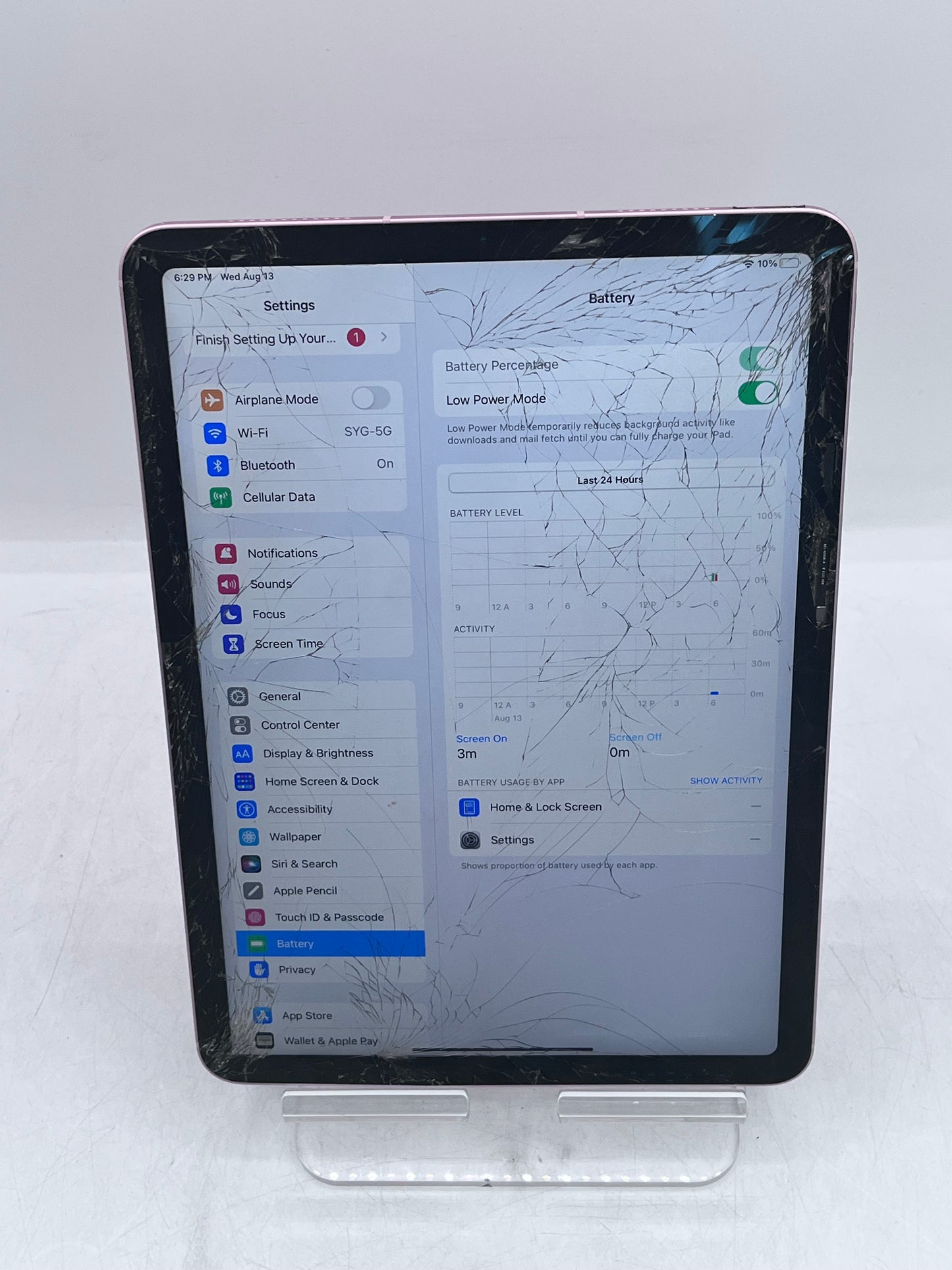 Unlocked Apple iPad Air (4th Gen) A2324 MYJ02LL/A (2020)  64GB 4 GB - Rose Gold