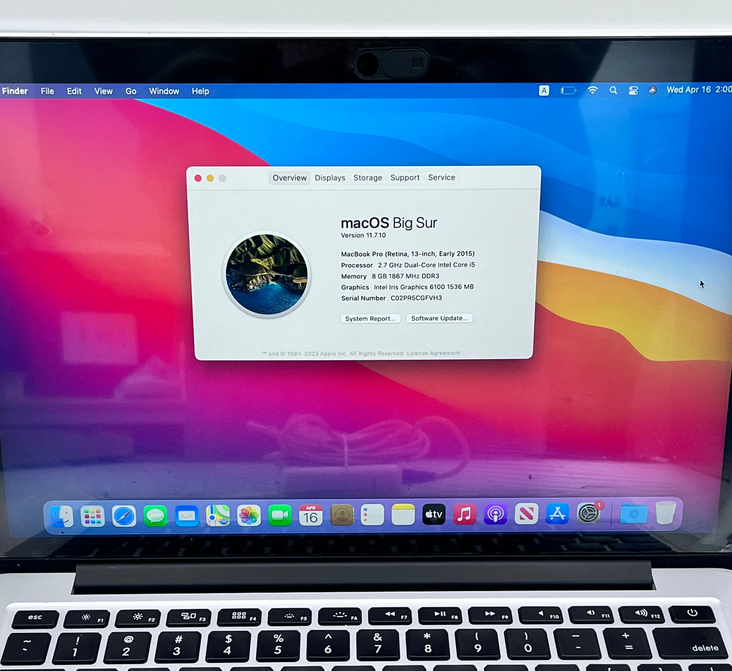 Apple MacBook Pro 13" A1502 (2015) - Core i5, 8GB RAM, 128GB SSD, Silver