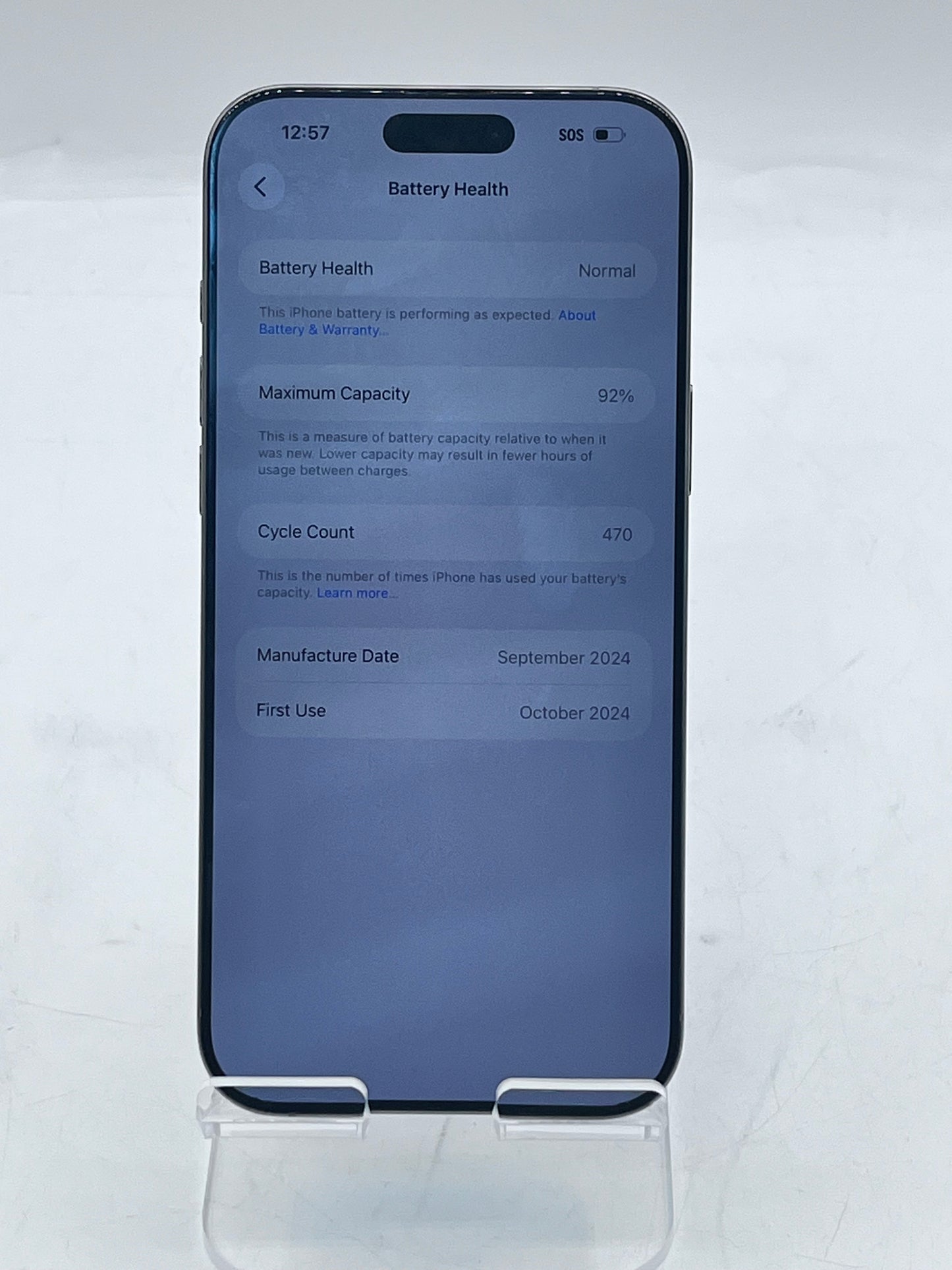 T-Mobile Apple iPhone 16 Pro Max MYW63LL/A A3084 256GB  - Silver READ