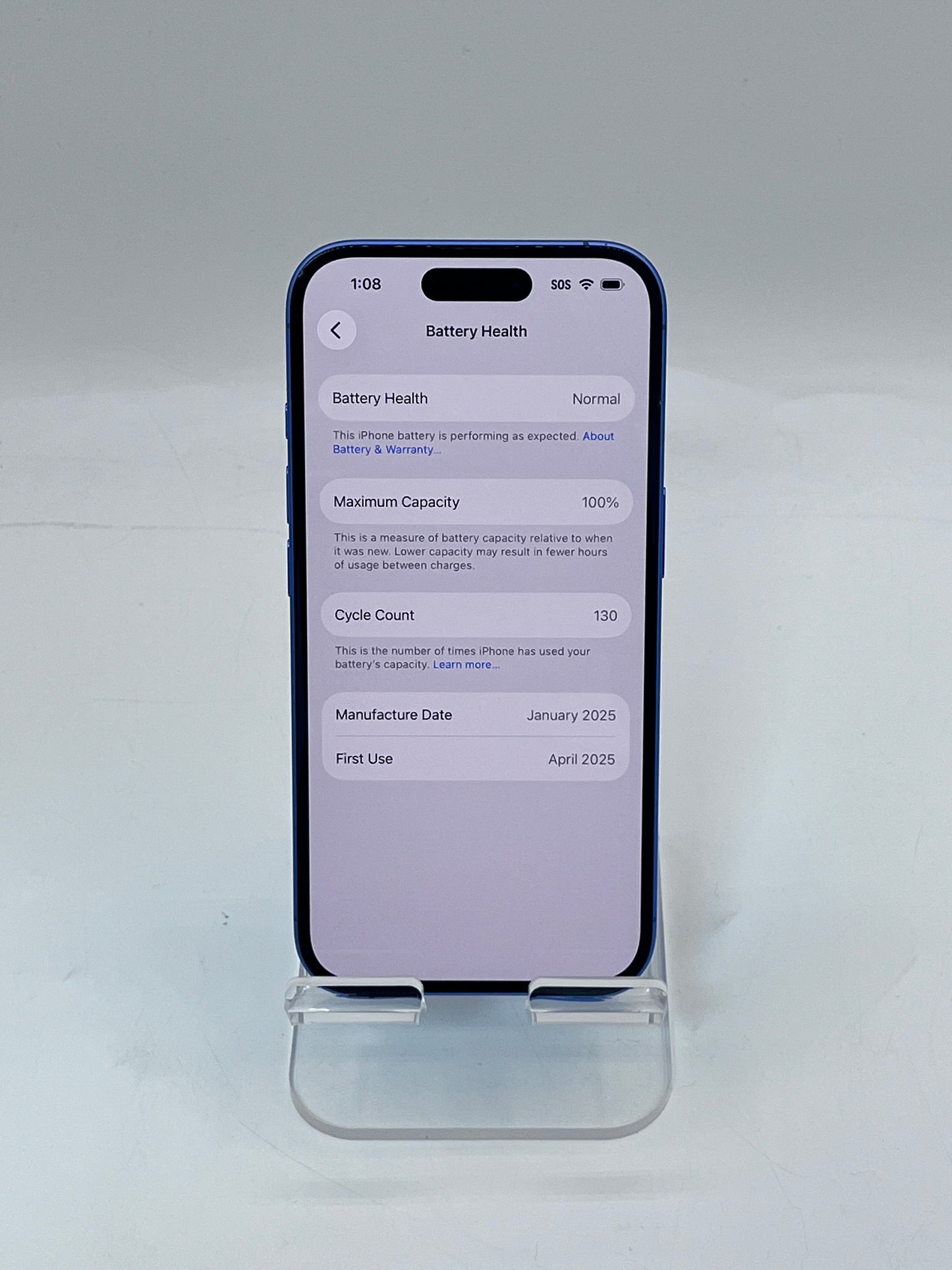Unlocked Apple iPhone 16 6.1" A3081 MYD13LL/A 256GB - Blue