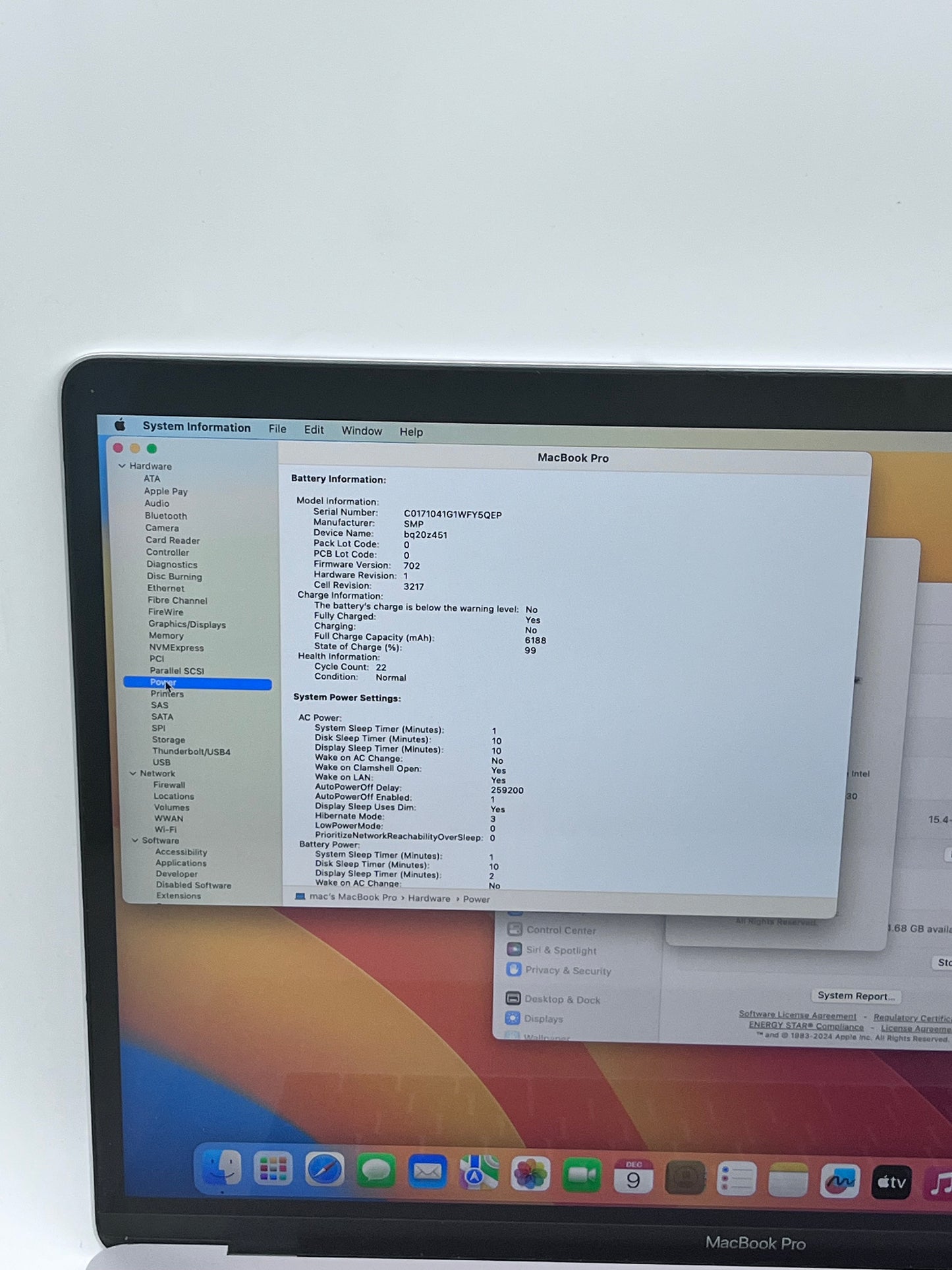 Apple MacBook Pro 15" A1707 2017 Core i7 16GB RAM 500GB Silver