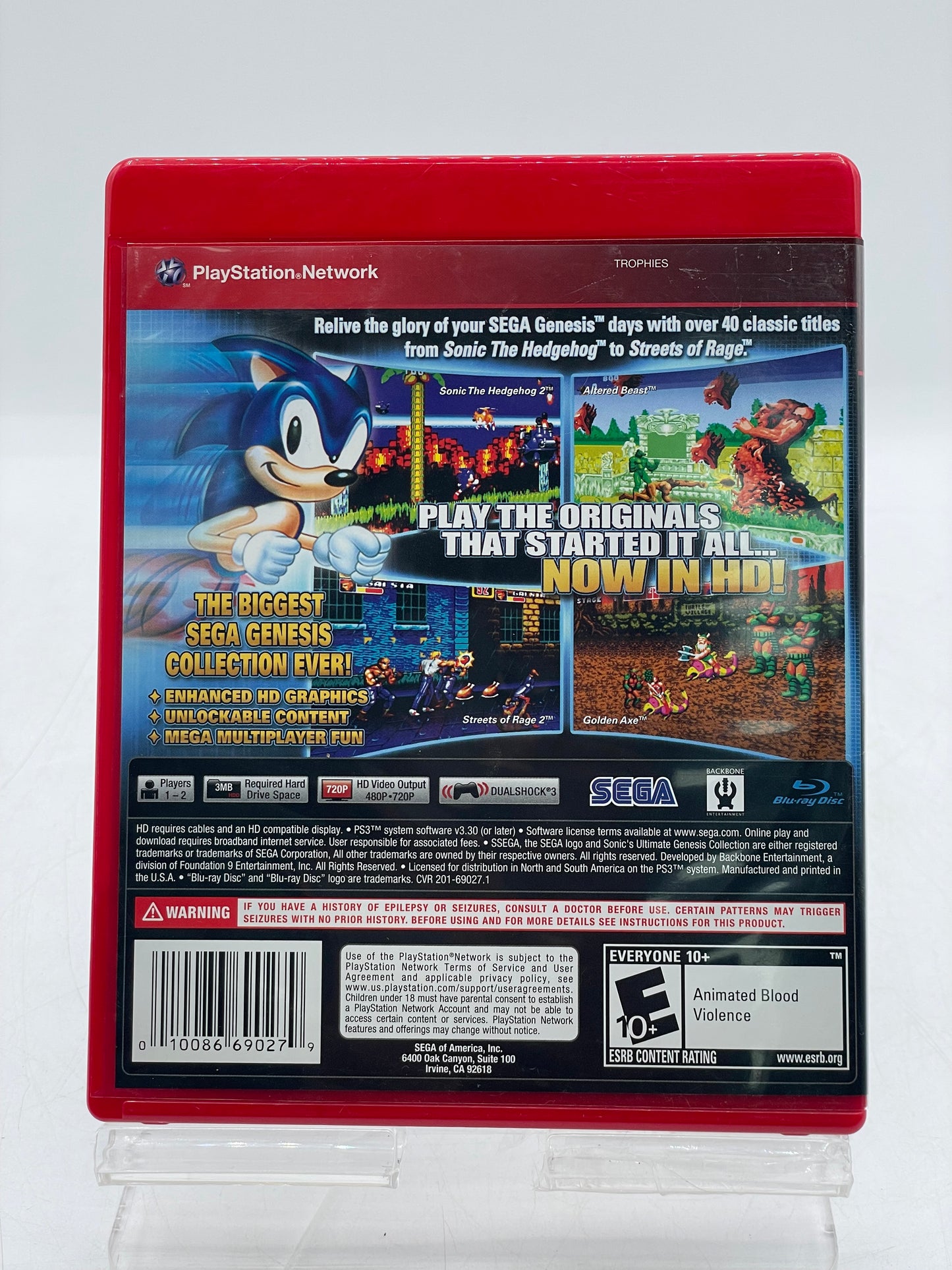 Sonic's Ultimate Genesis Collection - Sony PlayStation 3 PS3 Video Game