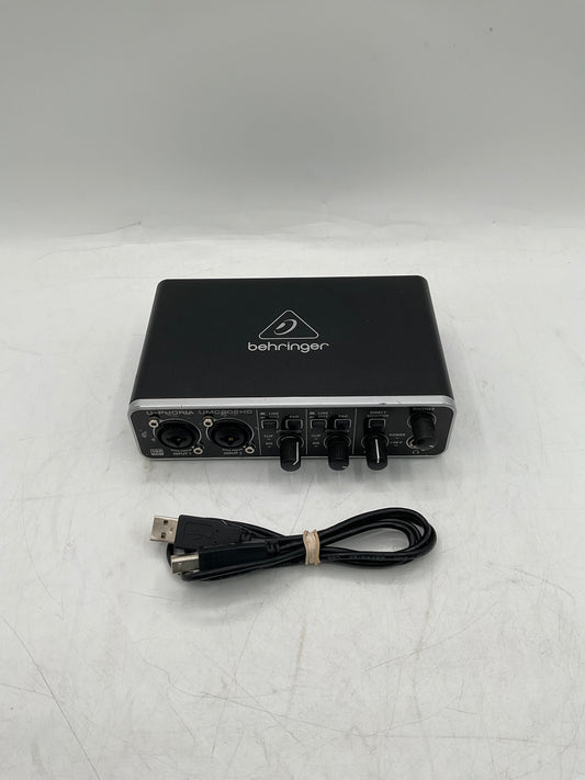 BEHINGER U-Phoria UMC202HD USB Audio Interface 2x2 24-Bit 192kHz Black