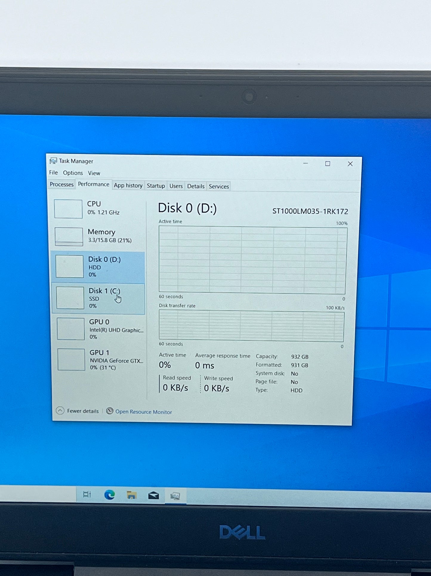 Dell G7 15 7588 15.6” Gaming Core i7-8750H 16GB 128GB SSD+1TB GTX 1060 Max-Q