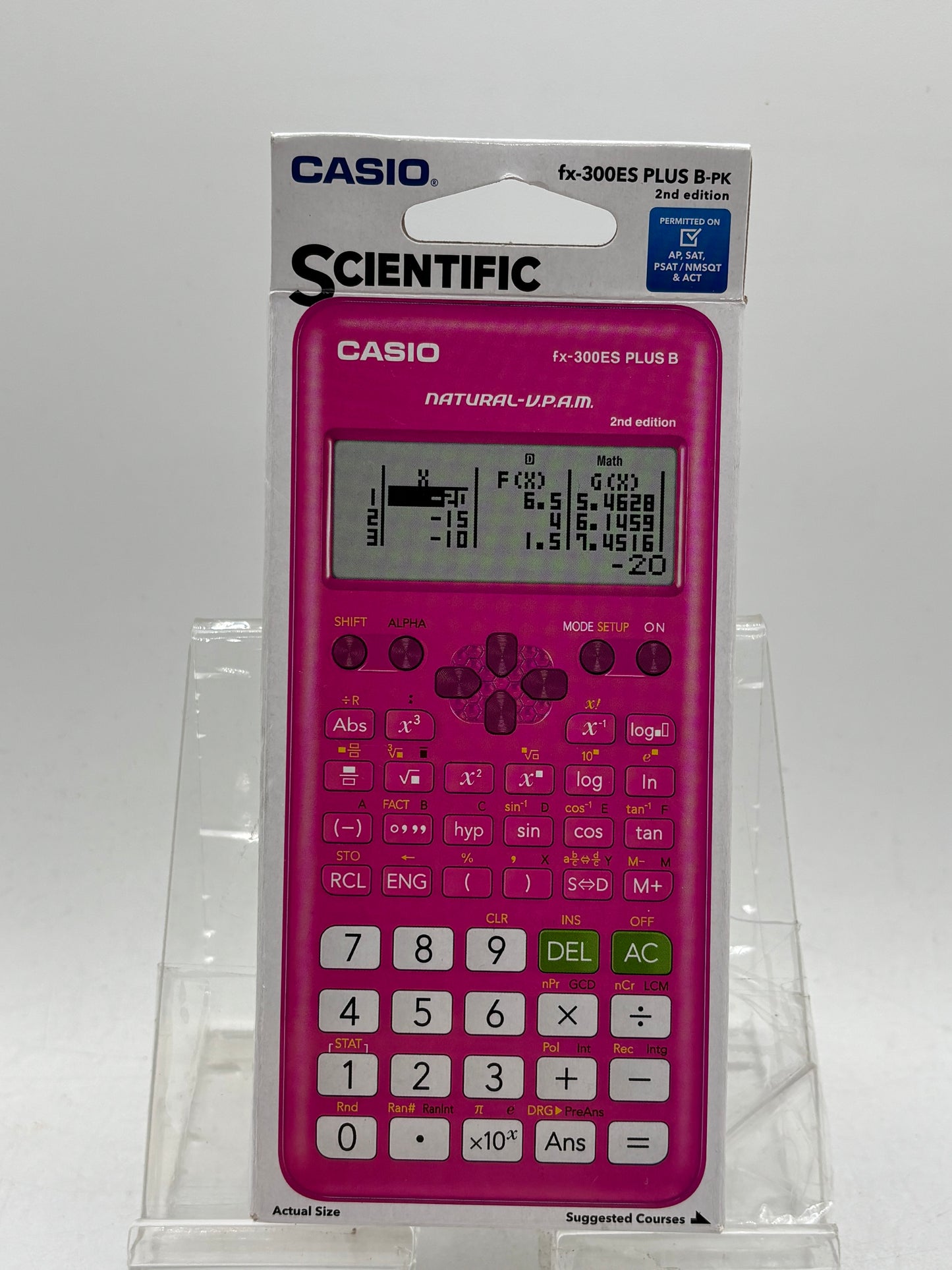 Casio FX-300ES Plus 2nd Edition Scientific Calculator Pink BRAND NEW SEALED