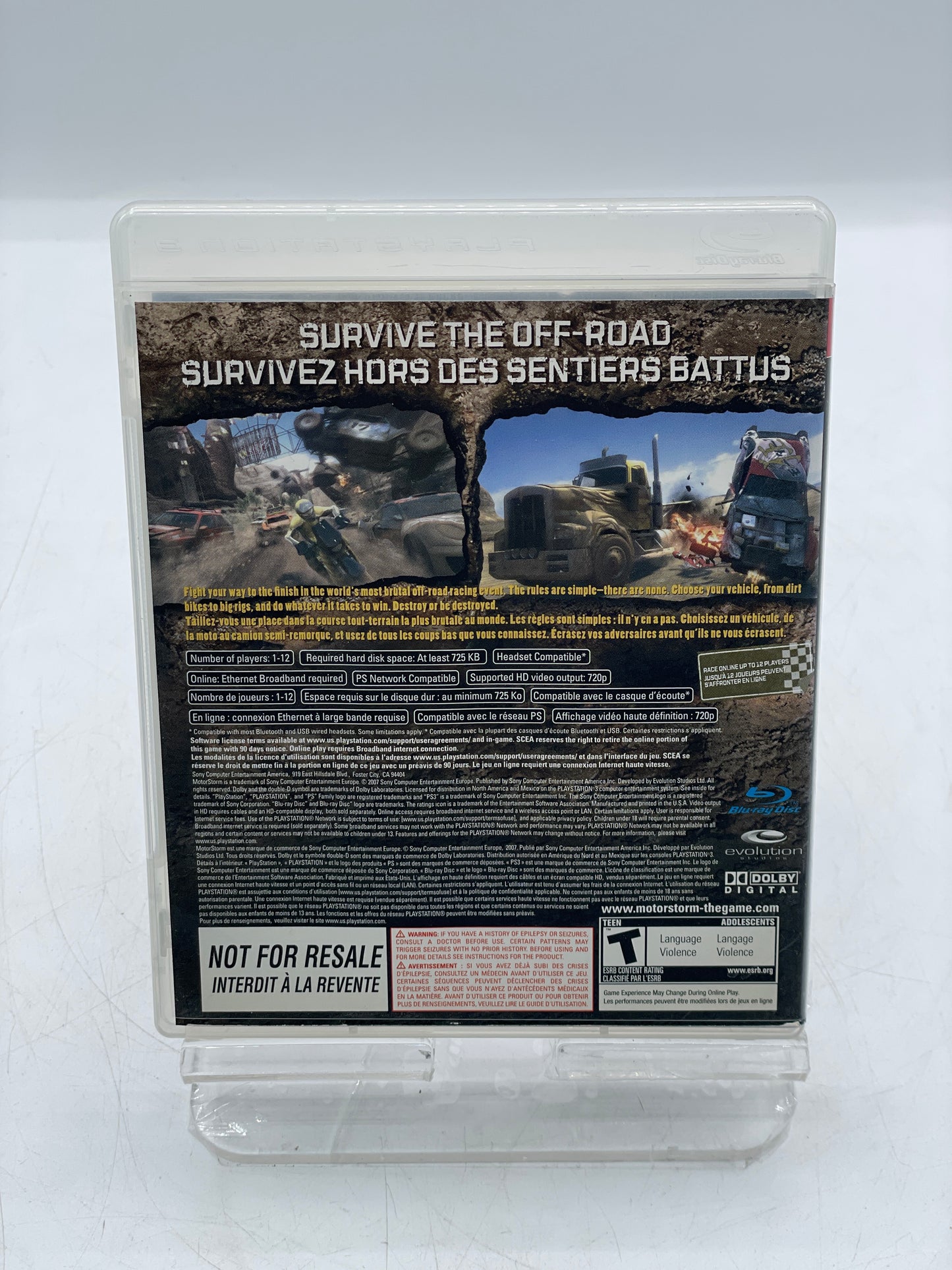 MotorStorm - Sony PlayStation 3 PS3 Video Game