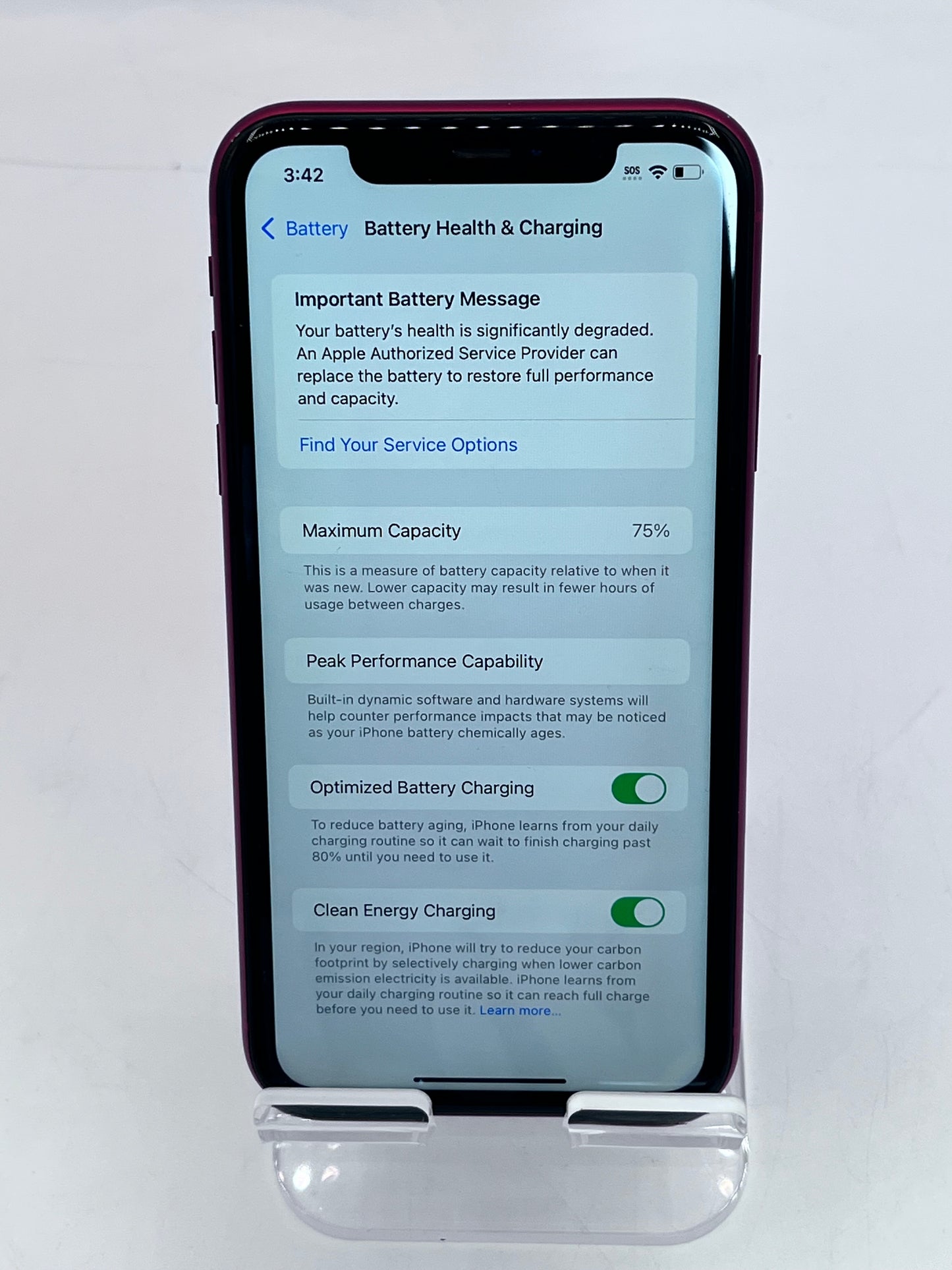 Unlocked  Apple iPhone 11 MWL92LL/A A2111 64GB - Red