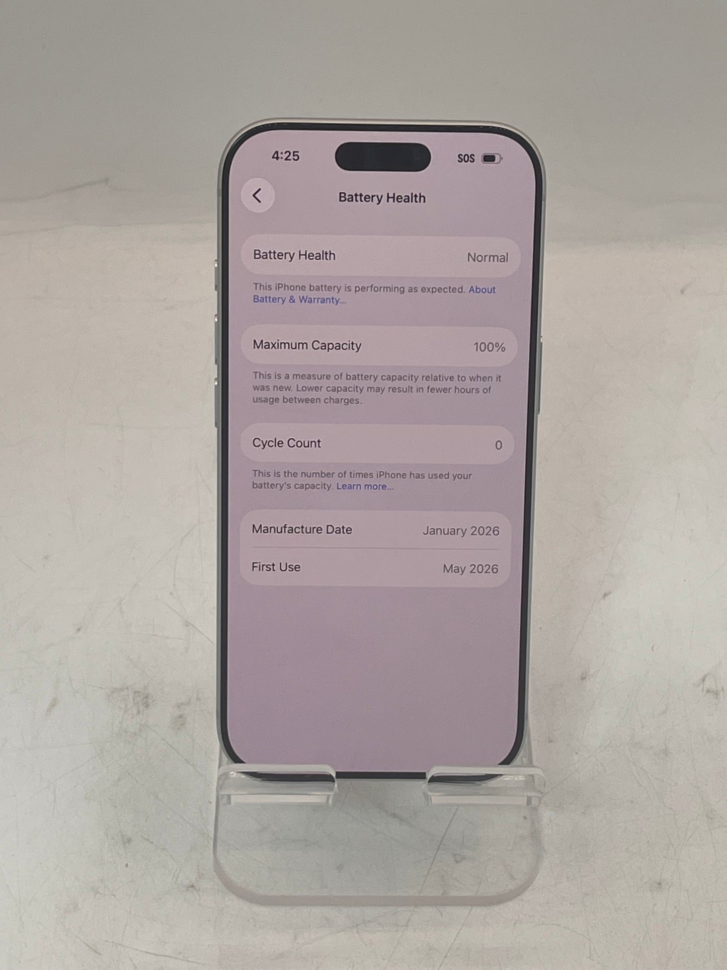 Verizon Apple iPhone 17 Pro MG7K4LL/A A3256 256GB Silver 100%Batt