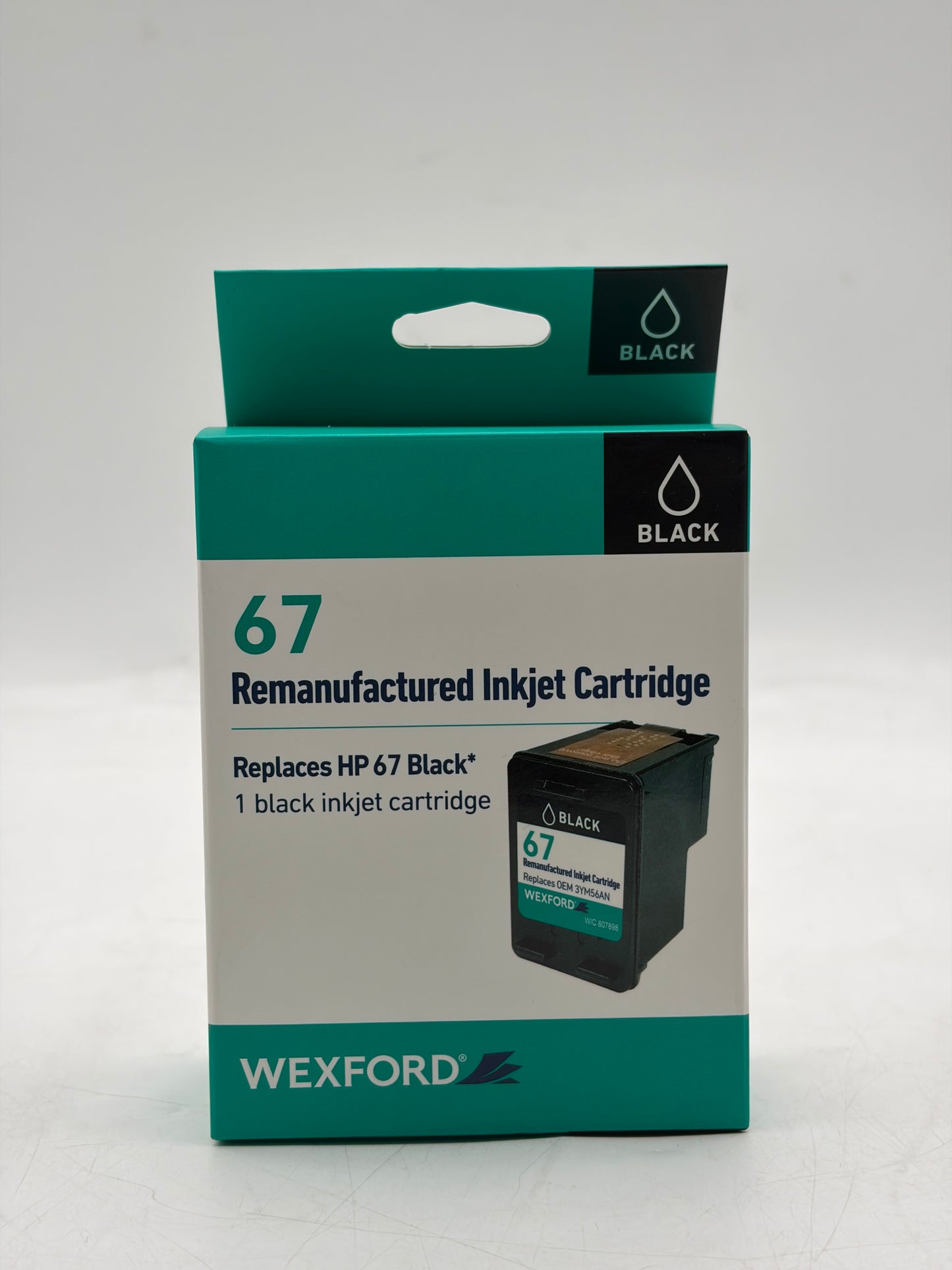 WEXFORD 67 Black Inkjet Cartridge, Replaces OEM HP 67 3YM56AN - BRAND NEW IN BOX