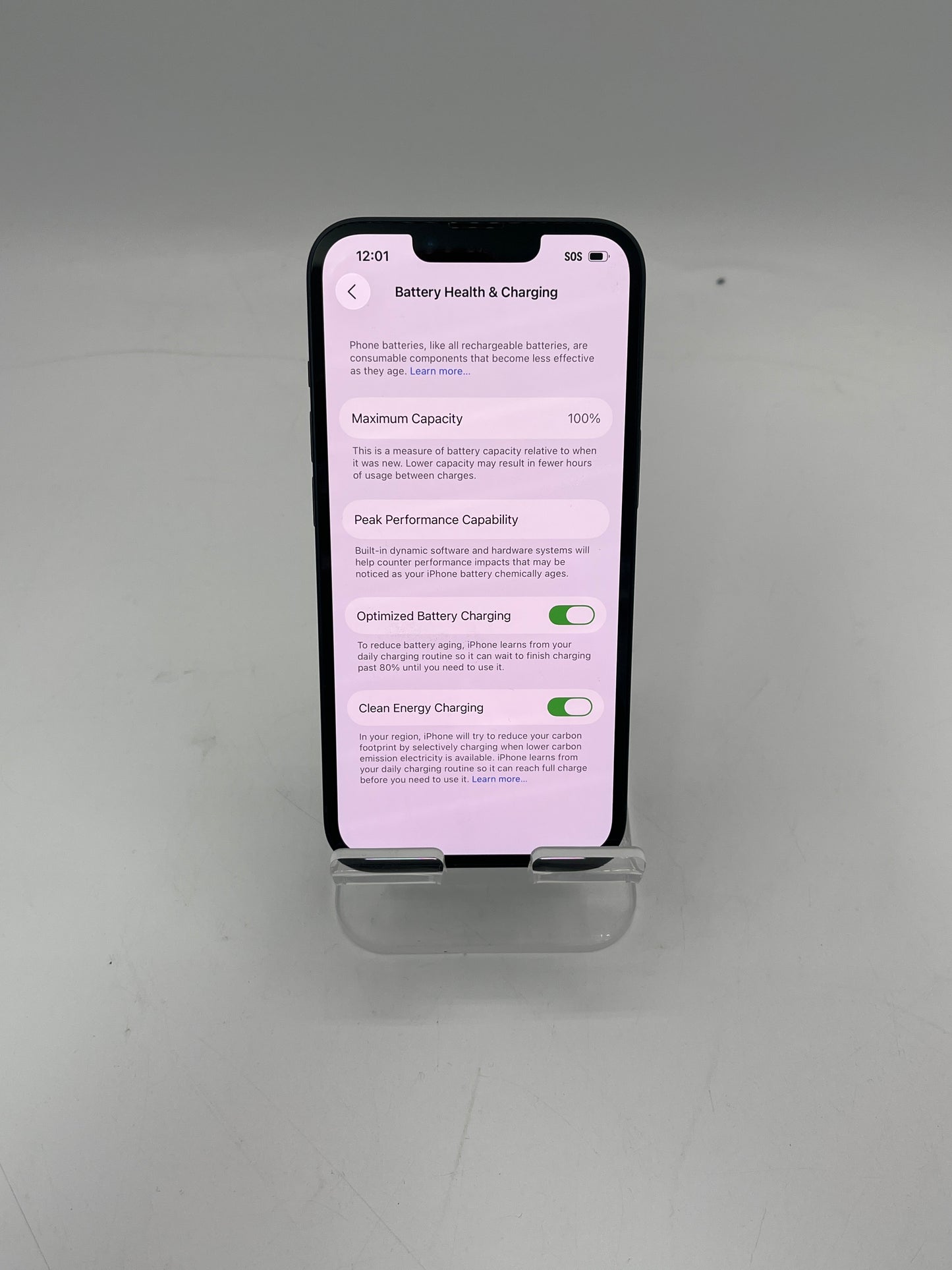Apple iPhone 14 6.1" 128GB MPUA3LL/A A2649 100% BH - Black READ