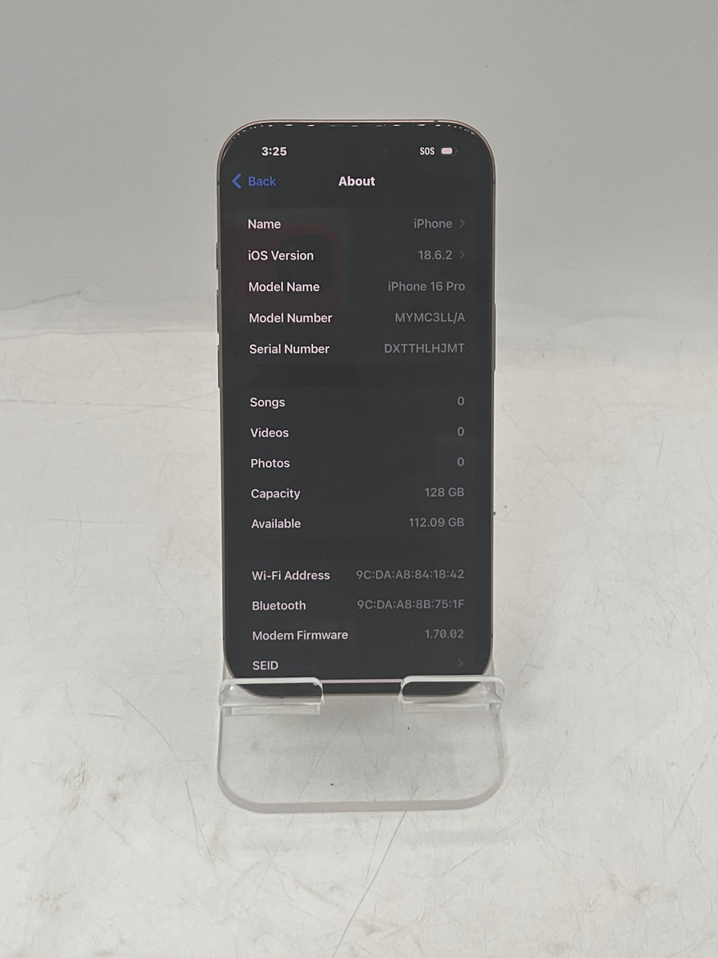 T-Mobile Apple iPhone 16 Pro MYMC3LL/A A3083 128GB Desert Titanium