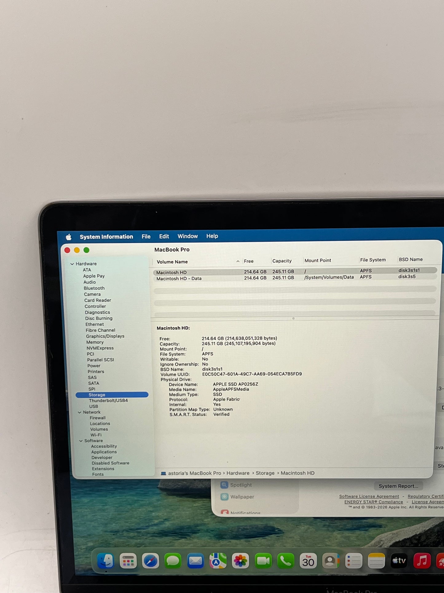 2022 Apple MacBook Pro 13"M2 8GB 256GB A2338 Space Gray 333 Cycle Count