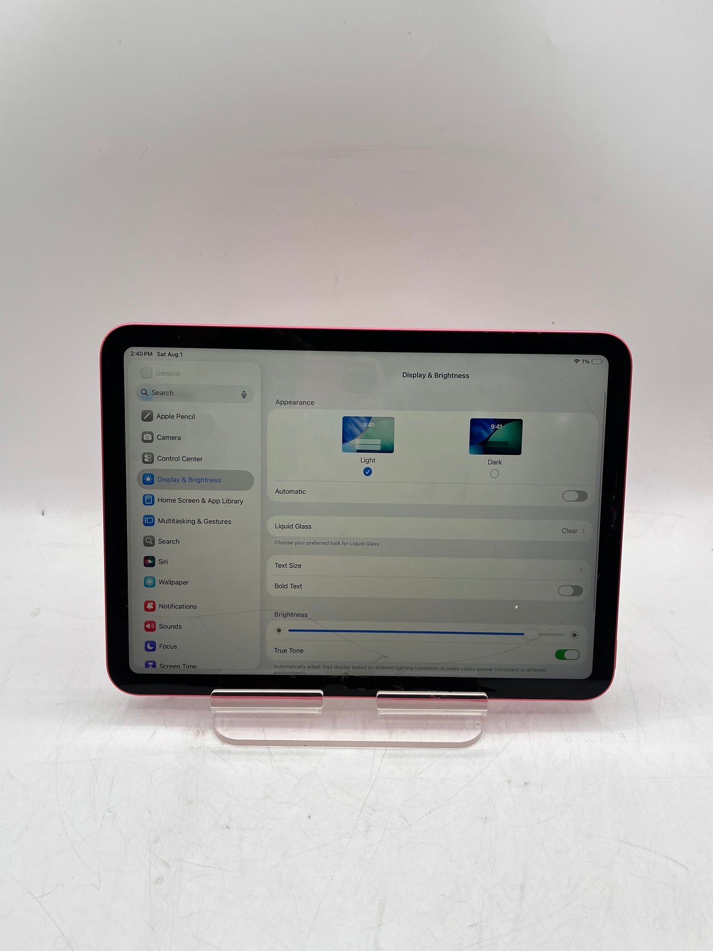 Apple iPad (10th Gen) A2696 64GB Wi‑Fi Only Tablet - Pink