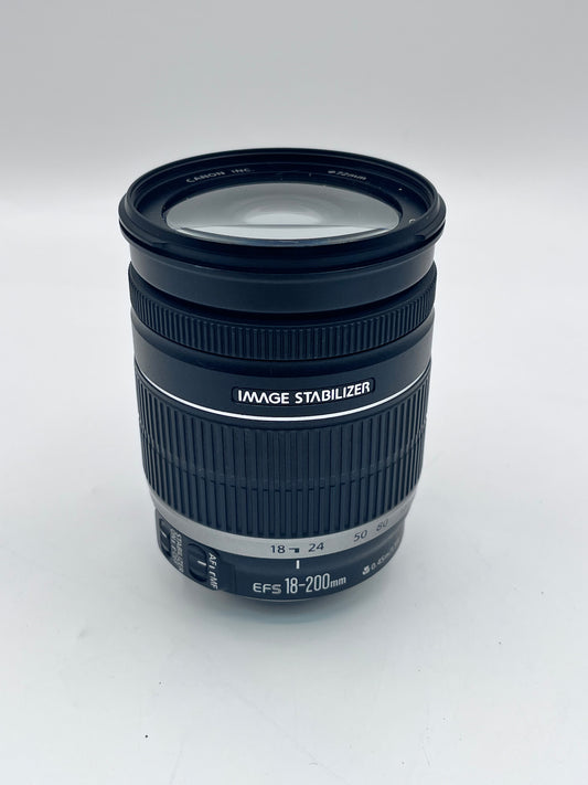 Canon EF-S 18-200mm f/3.5-5.6 IS Standard Zoom Lens- Black