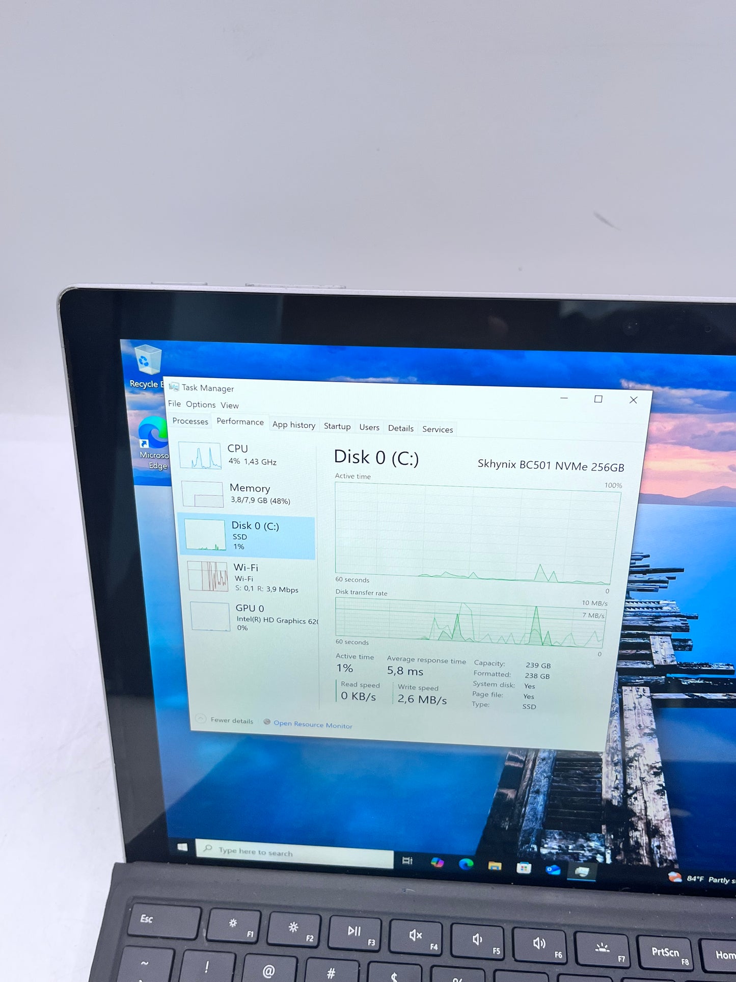 Microsoft Surface Pro 5 Intel Core i5 7300U 2.6GHz 8GB RAM 256GB