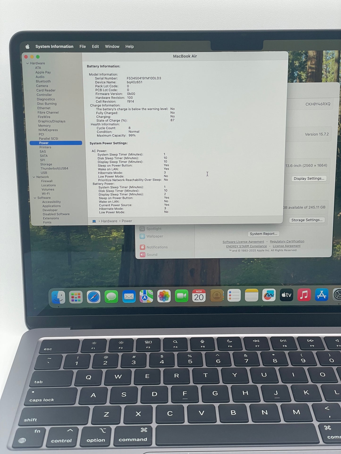 2022 Apple MacBook Air 13.3" 8C M2 8C GPU 16GB 256GB A2681 REMOTELY MANAGED 8CC