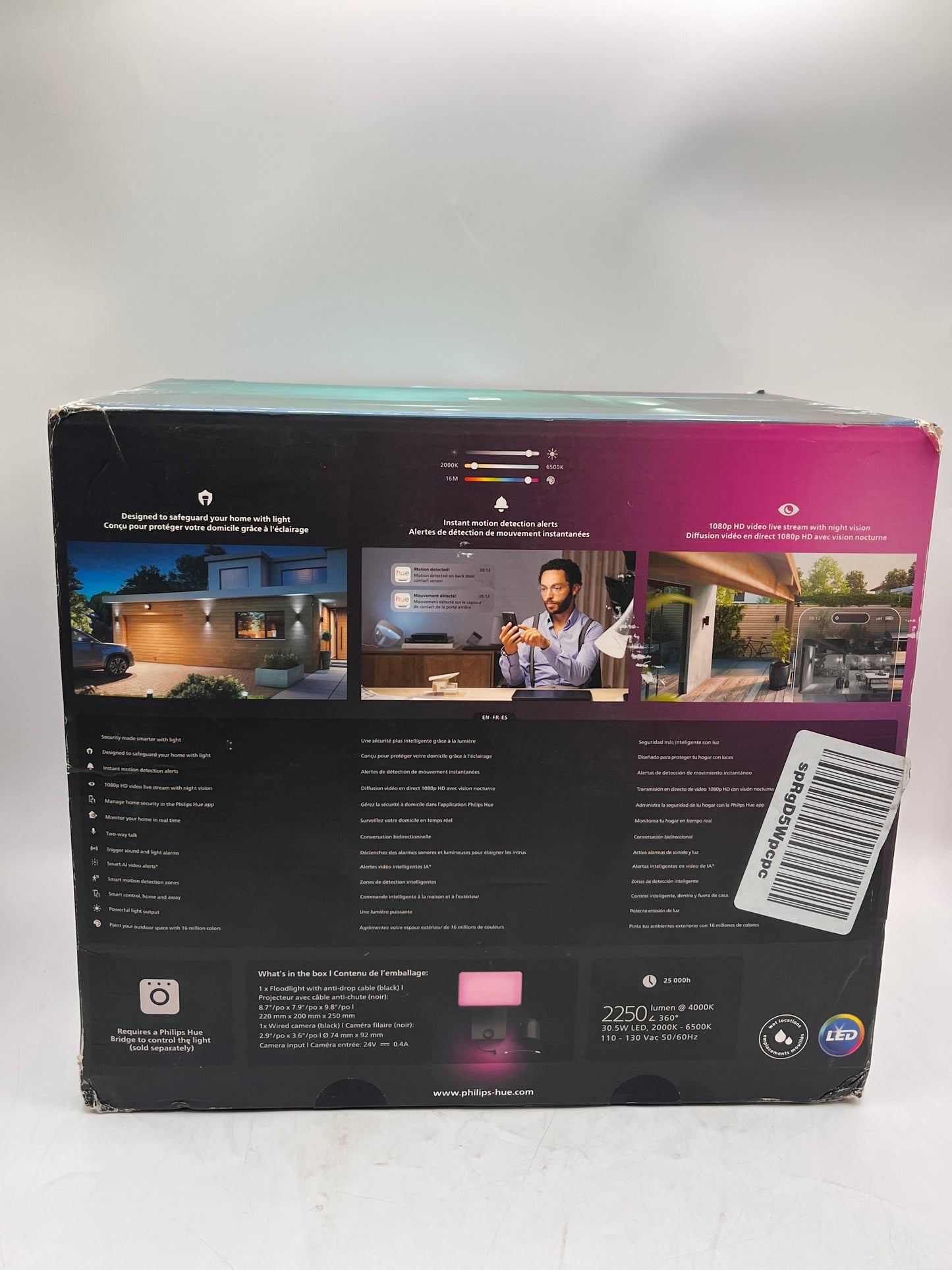 Philips Hue Secure Floodlight with Camera 1080P Video, Night Vision - BRAND NEW