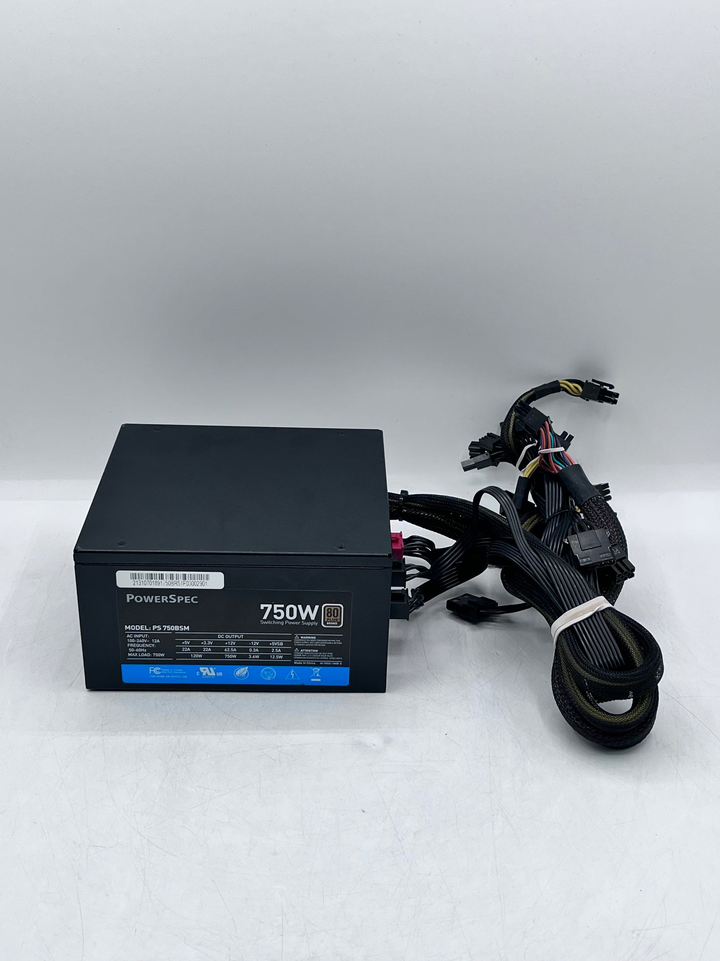 PowerSpec PS750BSM 750W 80plus Bronze Gaming Desktop Power Supply - Black