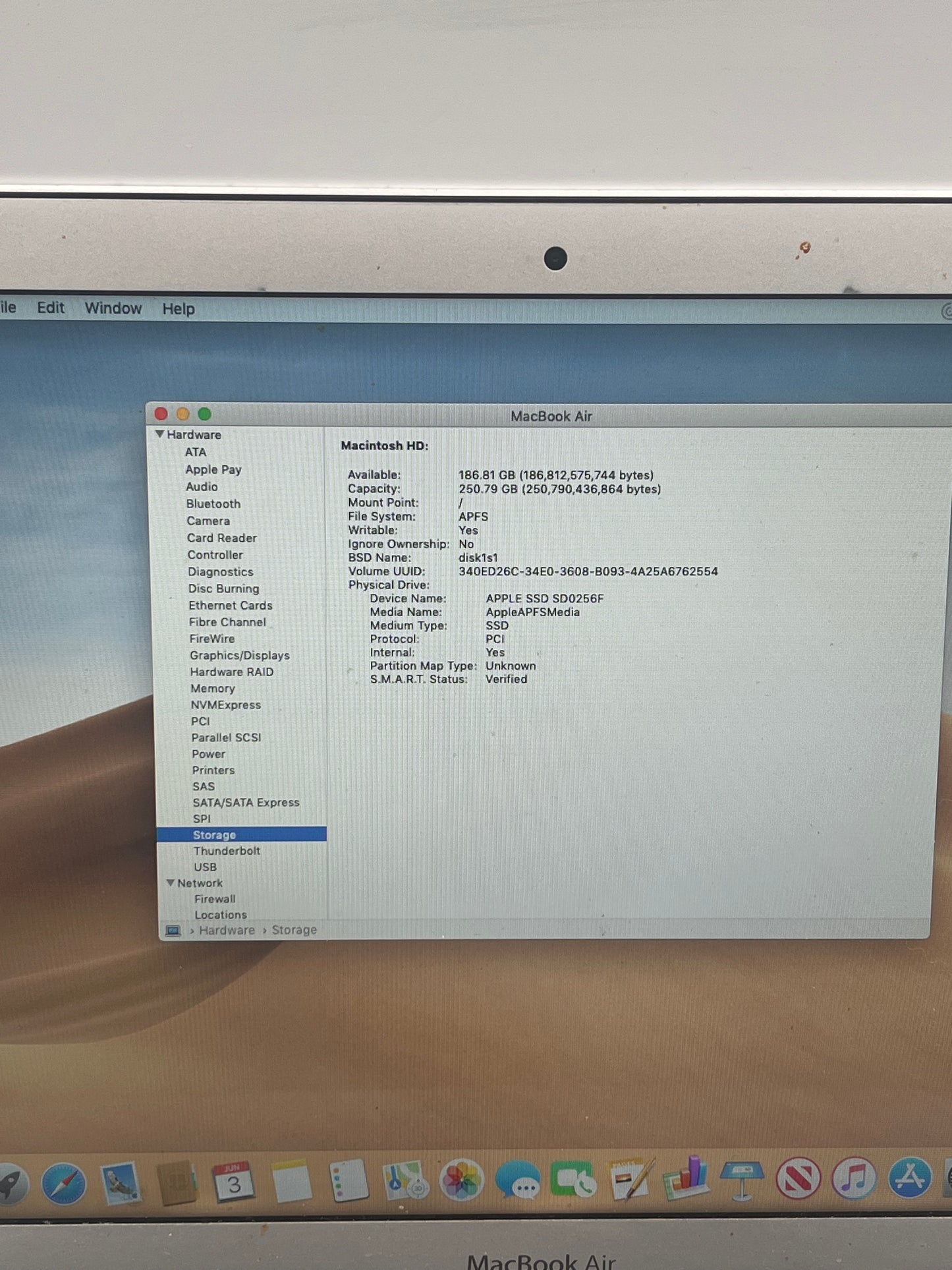 2013 Apple MacBook Air 11" i5 1.3GHz 8GB RAM 256GB SSD Silver A1465 Free Shipping