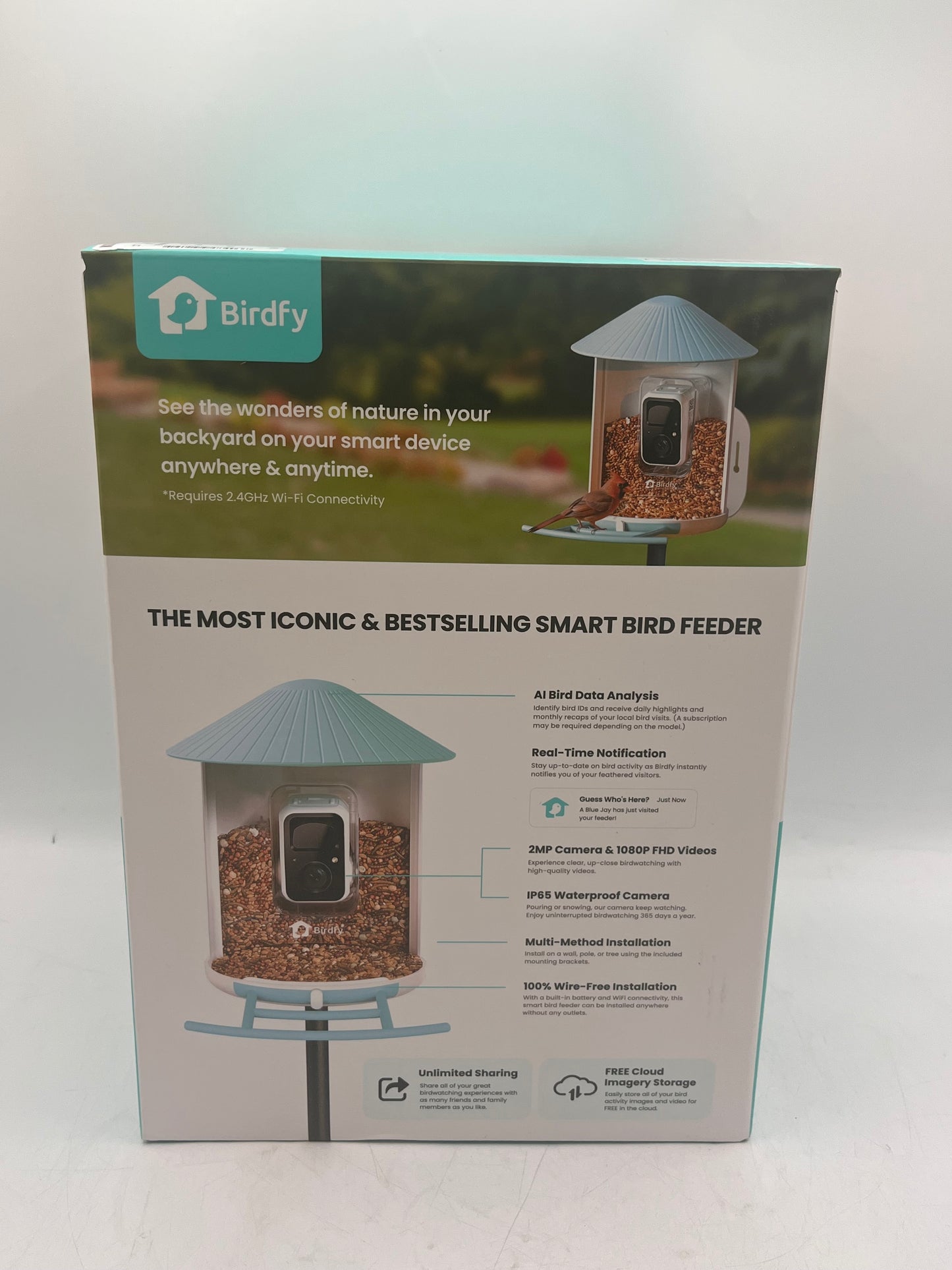 NETVUE Birdfy AI Smart Bird Feeder with Rechargeable Camera AI Auto Capture Free Shipping