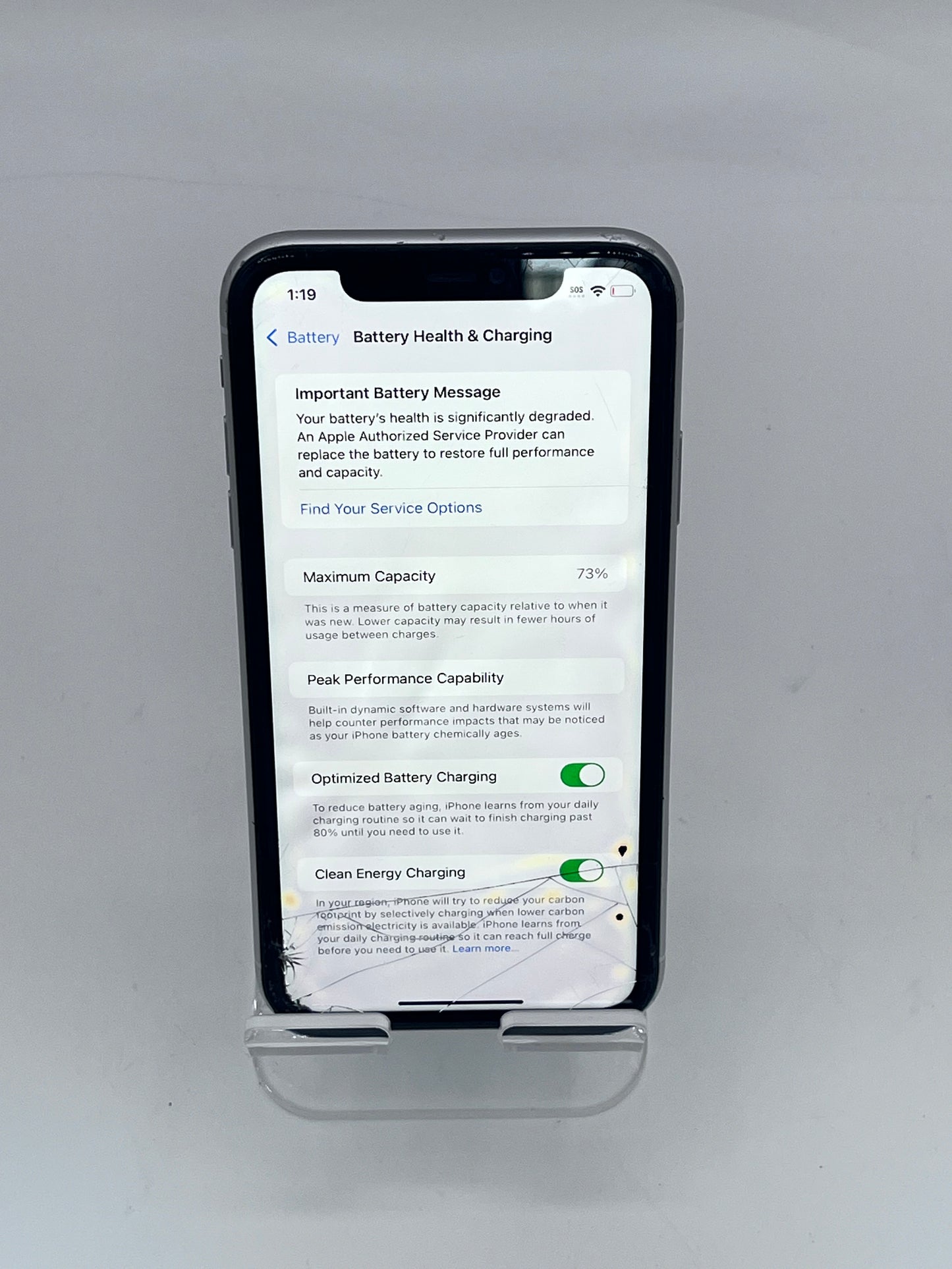 Unlocked Apple iPhone 11 64GB A2221 MWLU2ZD/A - White