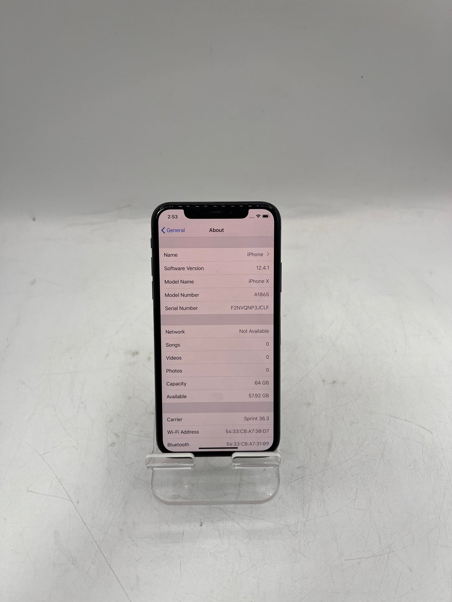 Apple iPhone X MQCR2LL/A A1865 64GB - Black