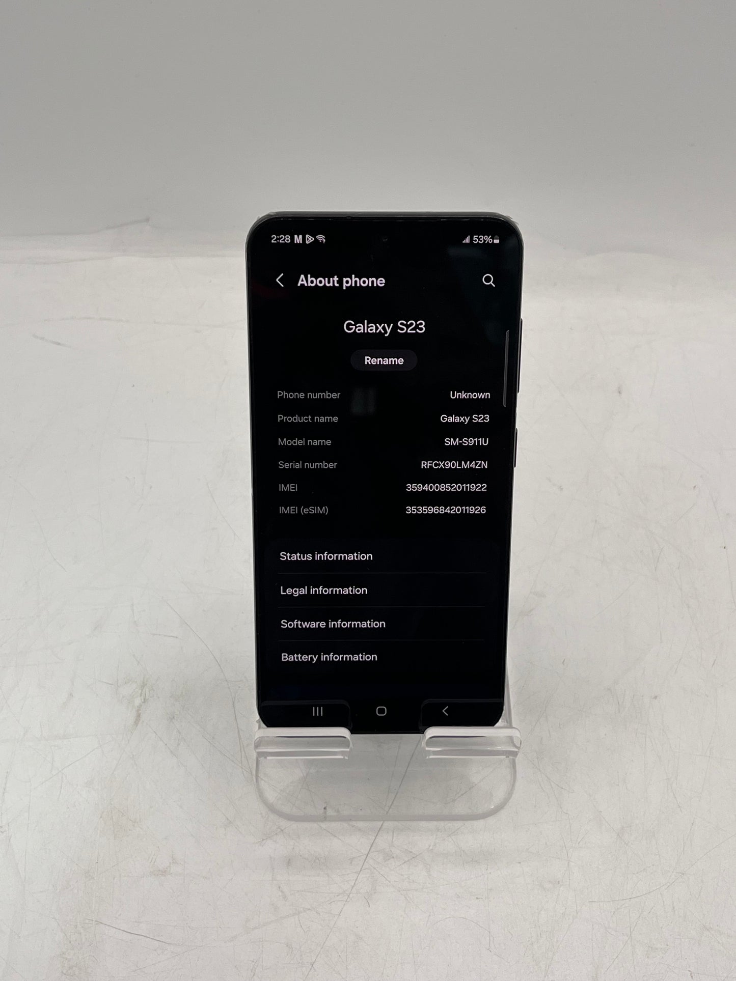 Unlocked Samsung Galaxy S23 SM-S911U 128GB Black