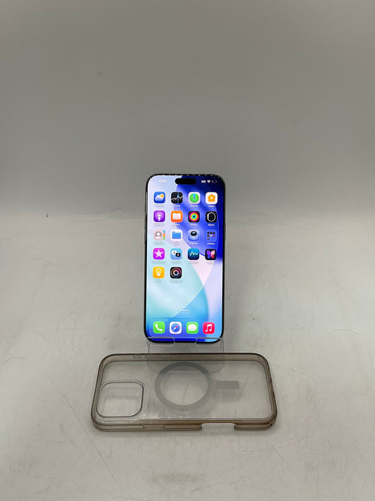 Unlocked Apple iPhone 16 Pro Max A3084 MYW63LL/A 256GB Natural Titanium 93% Battery Health