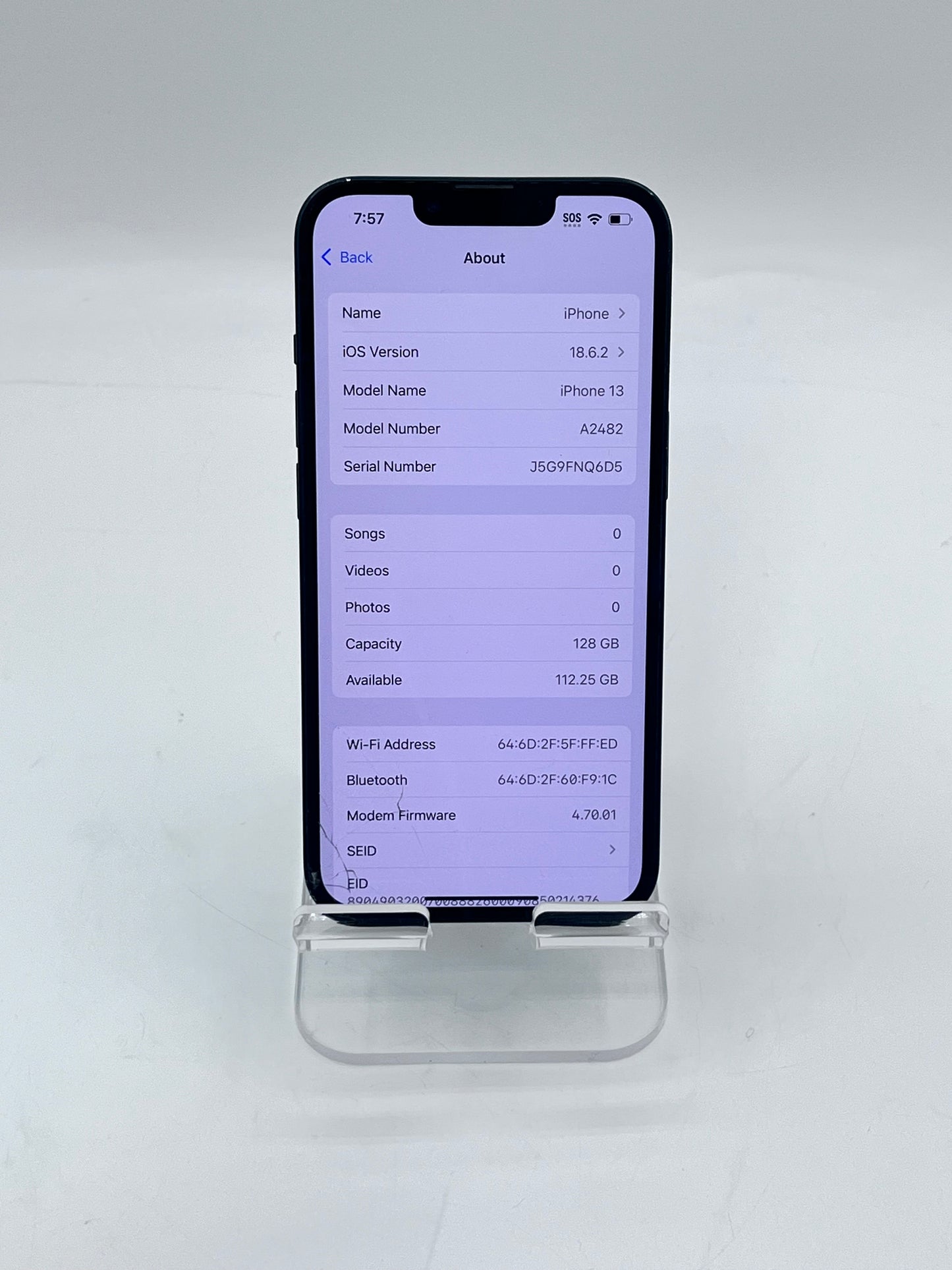 Unlocked Apple iPhone 13 6.1" A2482 ML933LL/A 128GB - Midnight