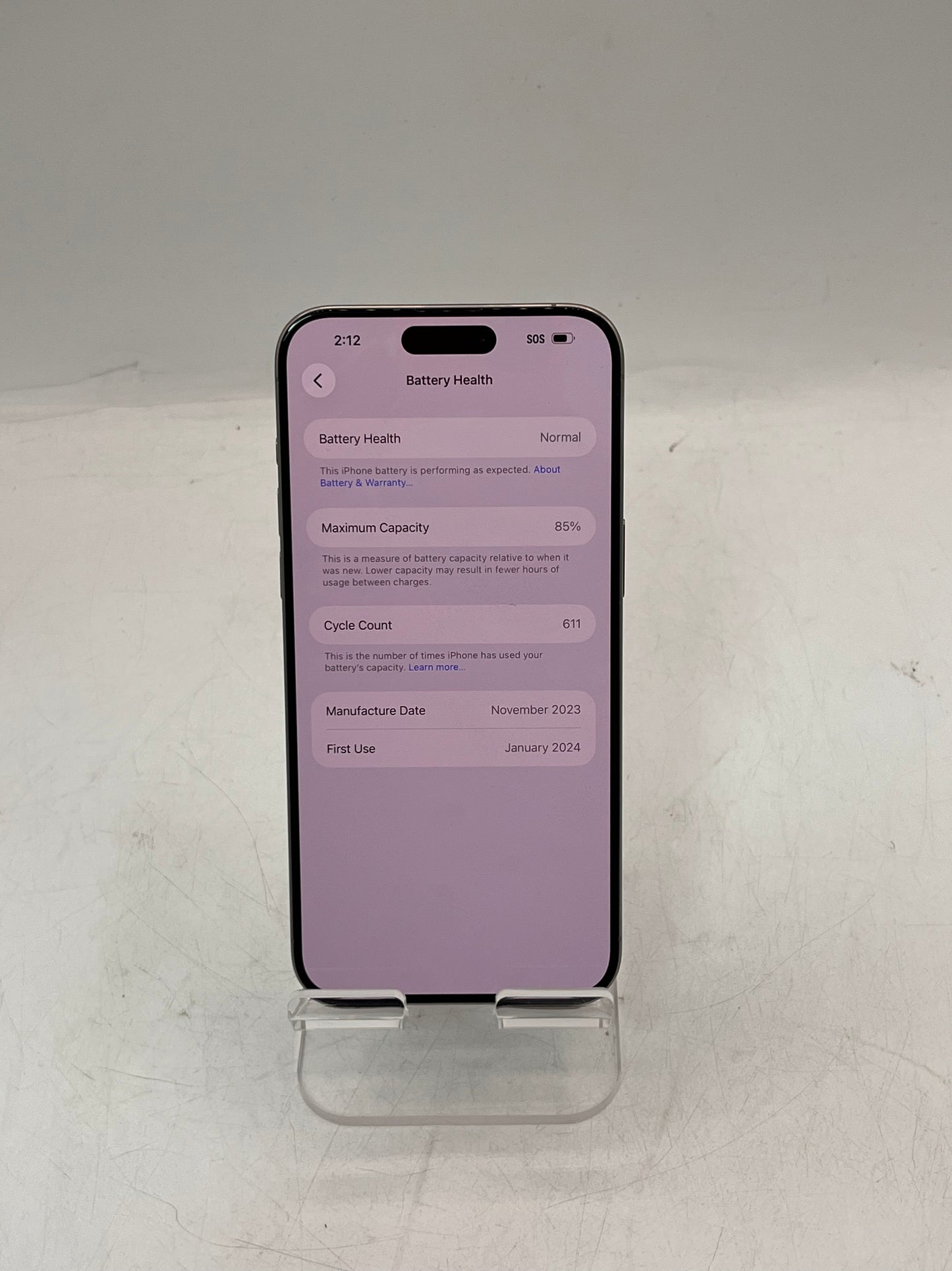 Unlocked  Apple iPhone 15 Pro Max MU683LL/A A2849 256GB White