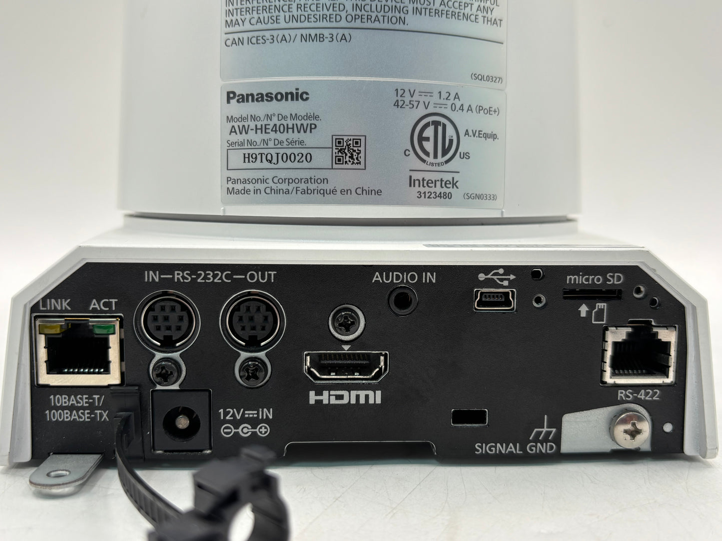 Panasonic AW-HE40HWP Webcam White Tested Free Shipping