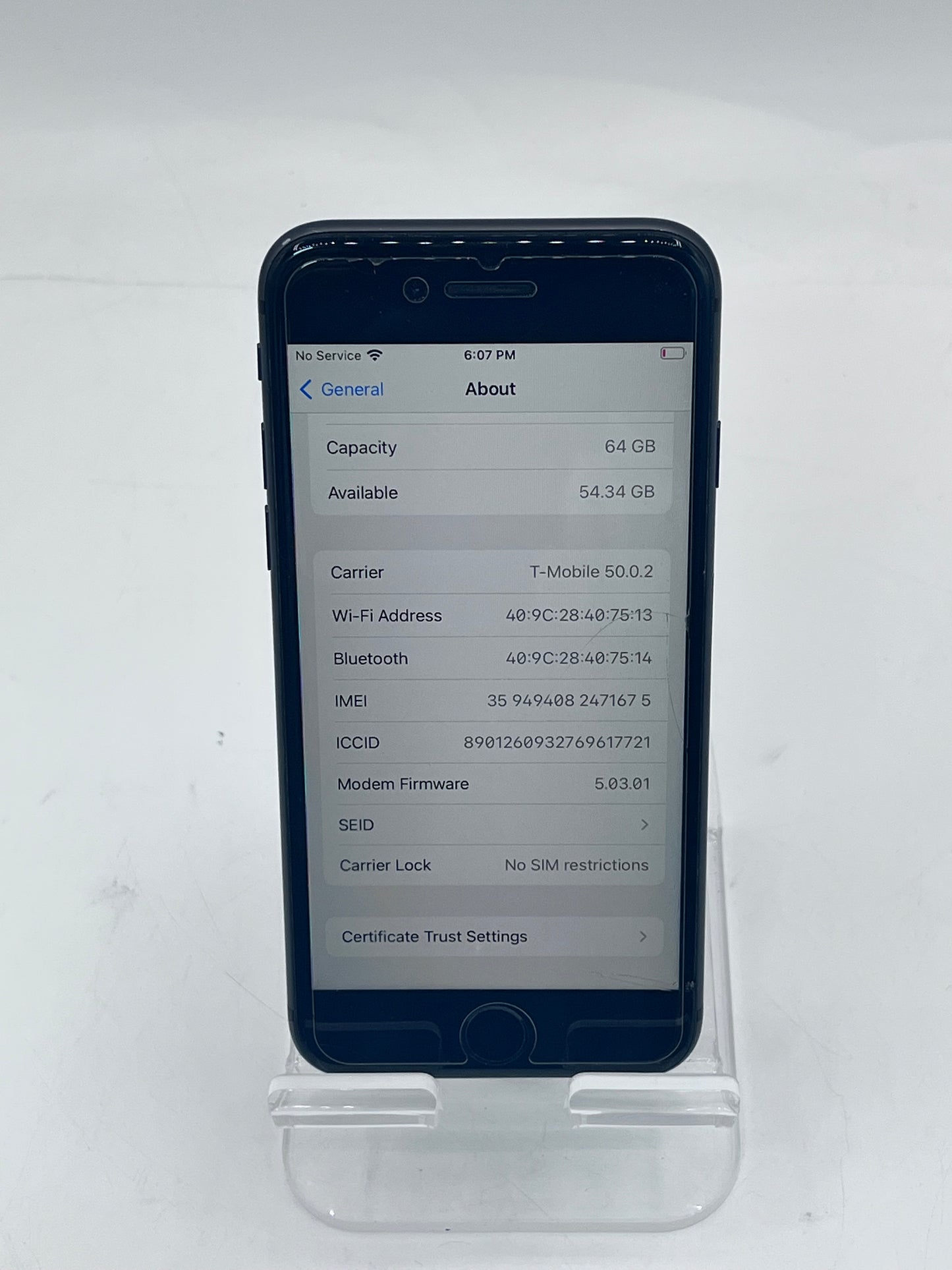 Unlocked Apple iPhone 8 64GB A1905 MQ6Y2LL/A - Space Gray