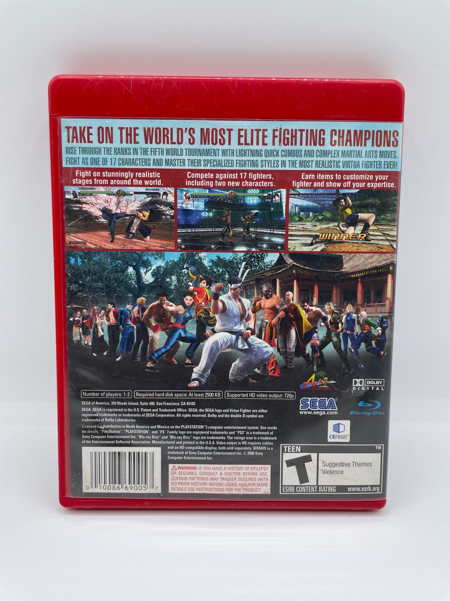 Virtua Fighter 5 for Playstation 3 - Used with Box - Free Shipping