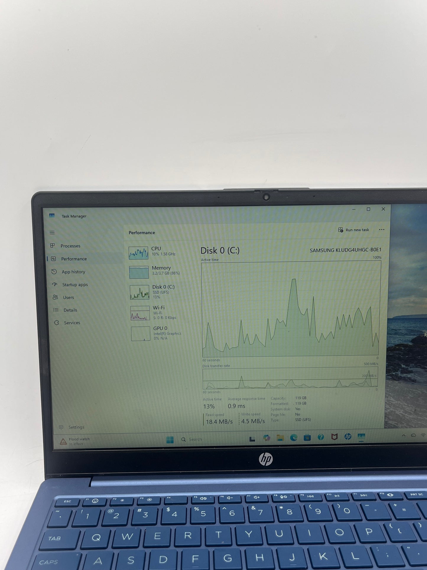 HP 14-ep2012wm 14-inch Laptop Intel Celeron 4GB RAM 128GB Blue