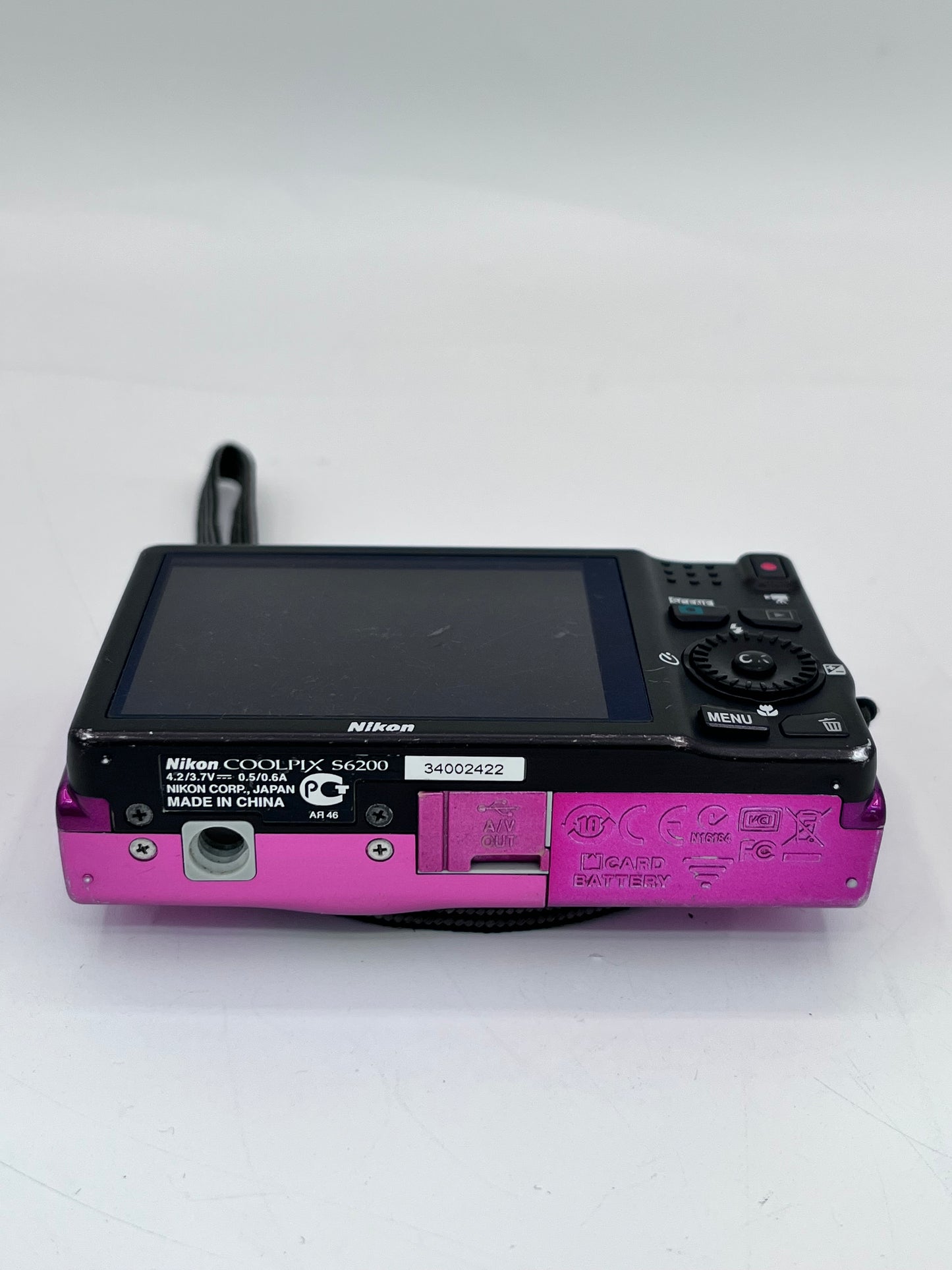 Nikon Coolpix S6200 16MP Digital Camera - Pink