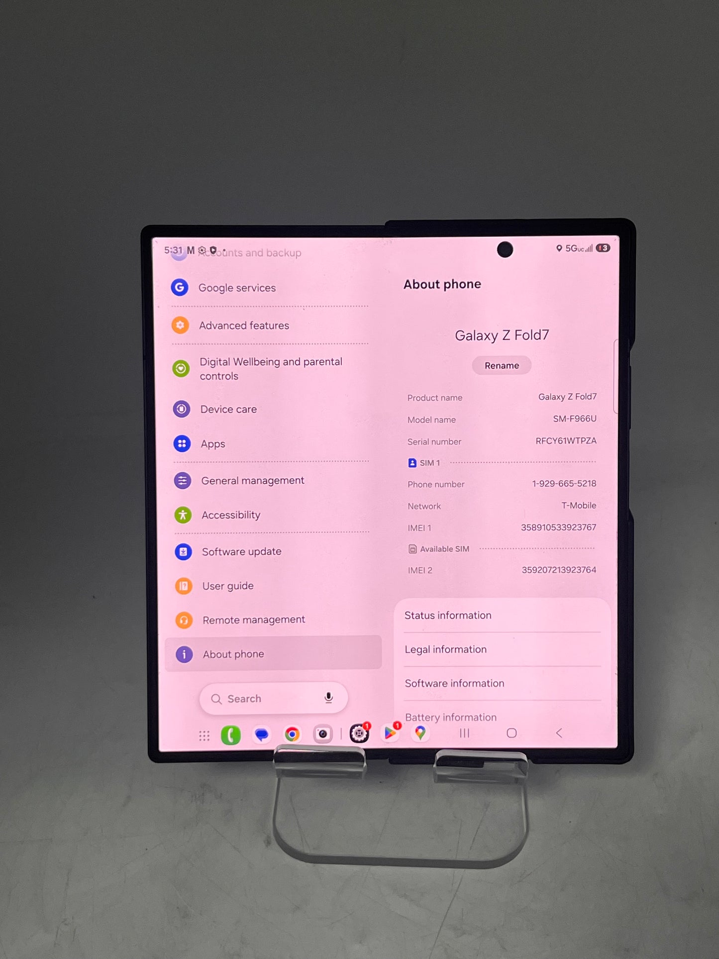 Unlocked Samsung Galaxy Z Fold7 12GB RAM 512GB SM-F966U Jetblack  Great Condition