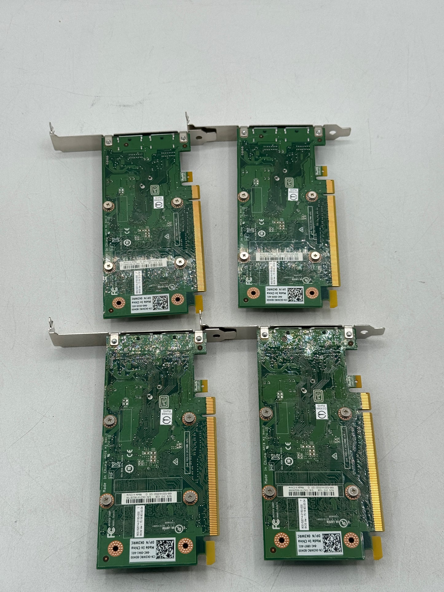 Lot of 4 NVIDIA NVS 310 1GB DDR3 PCI Express x16 Video Cards, 2x DisplayPort