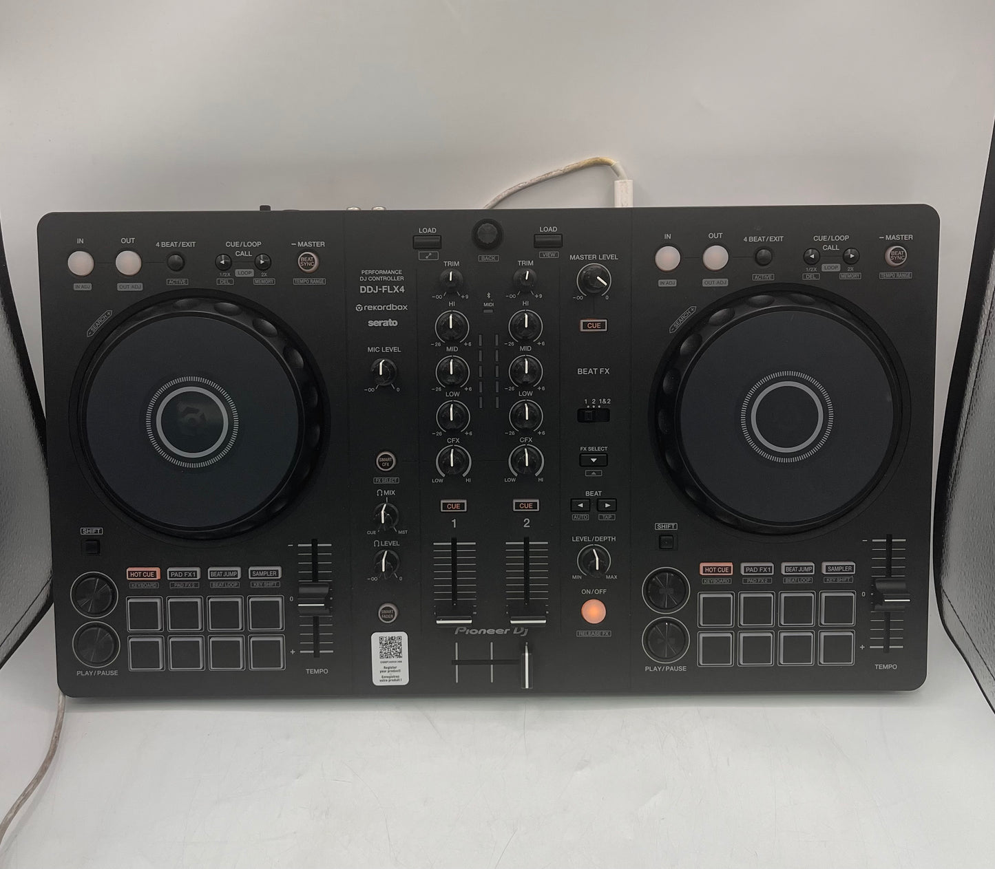 Pioneer DJ DDJ-FLX4 Double Deck Controller, 2-Channel, 16 Pads, Black Free Shipping